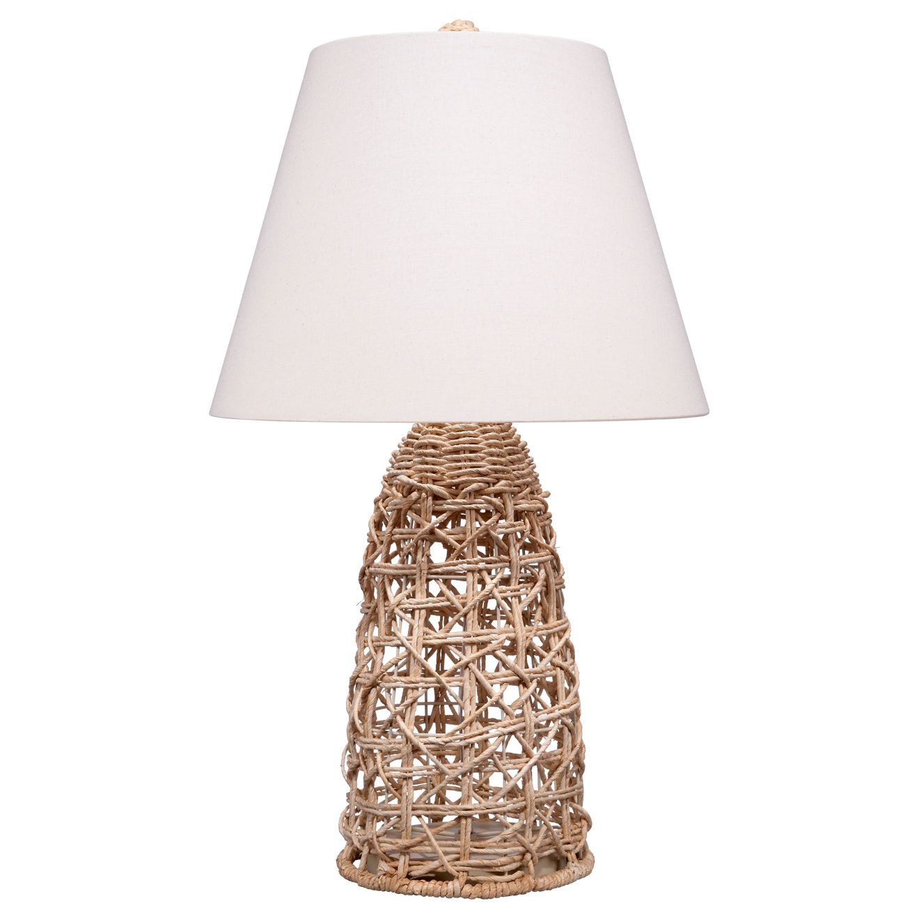 Kauai Rope Table Lamp with Linen Shade by Jamie Young