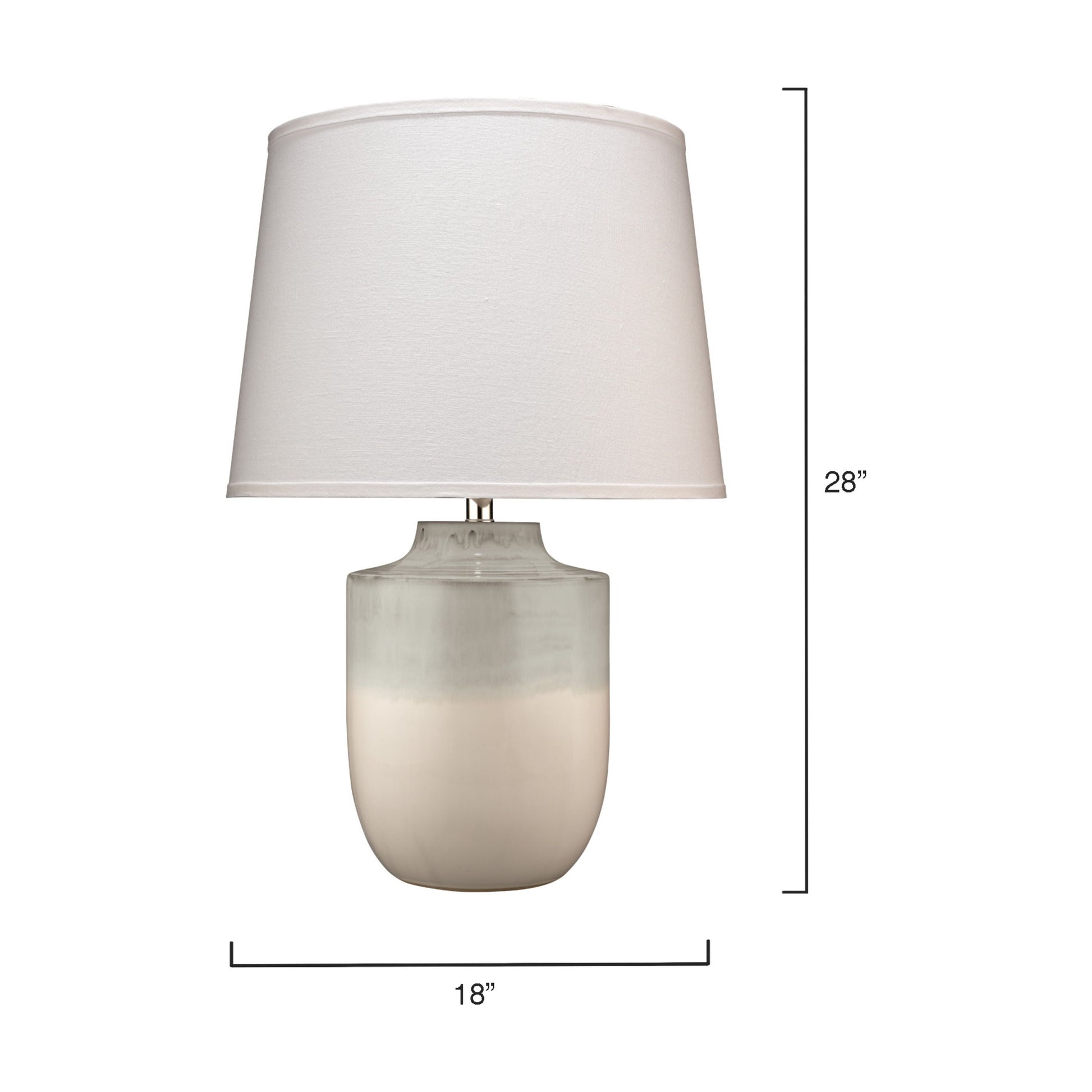 Lagoon Ceramic Table Lamp with Linen Shade by Jamie Young