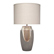 Landslide Ceramic Table Lamp with Linen Shade by Jamie Young