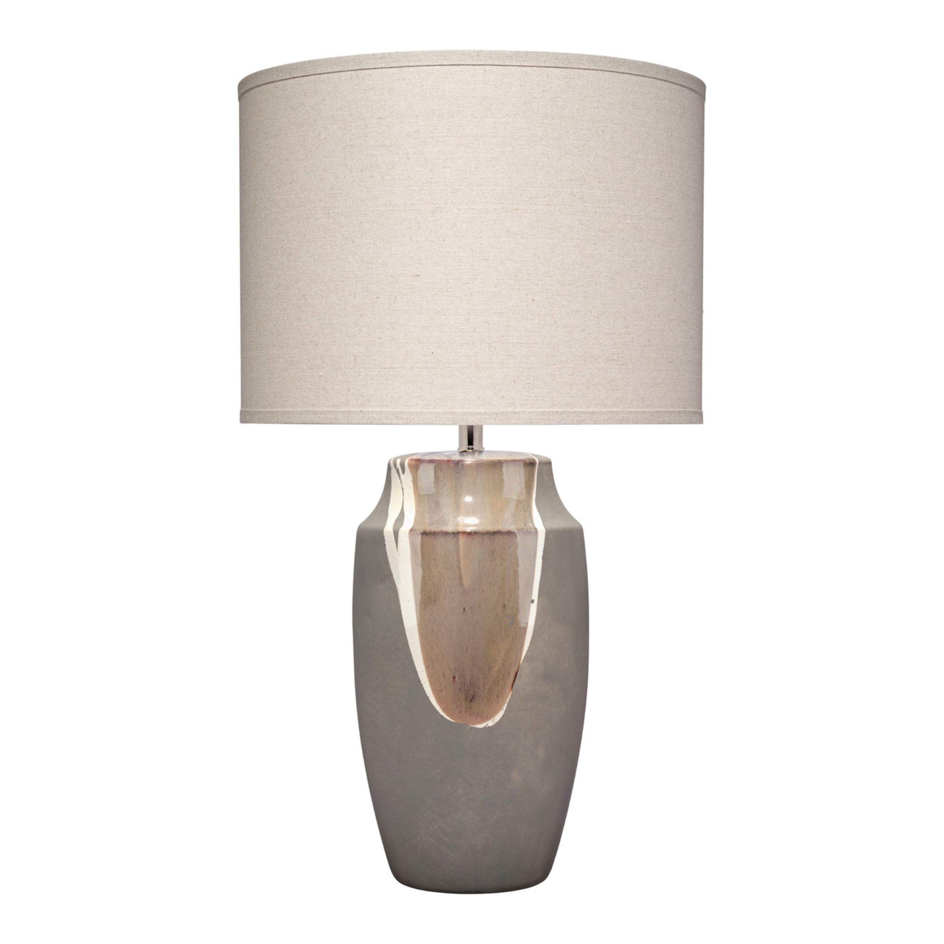 Landslide Ceramic Table Lamp with Linen Shade by Jamie Young