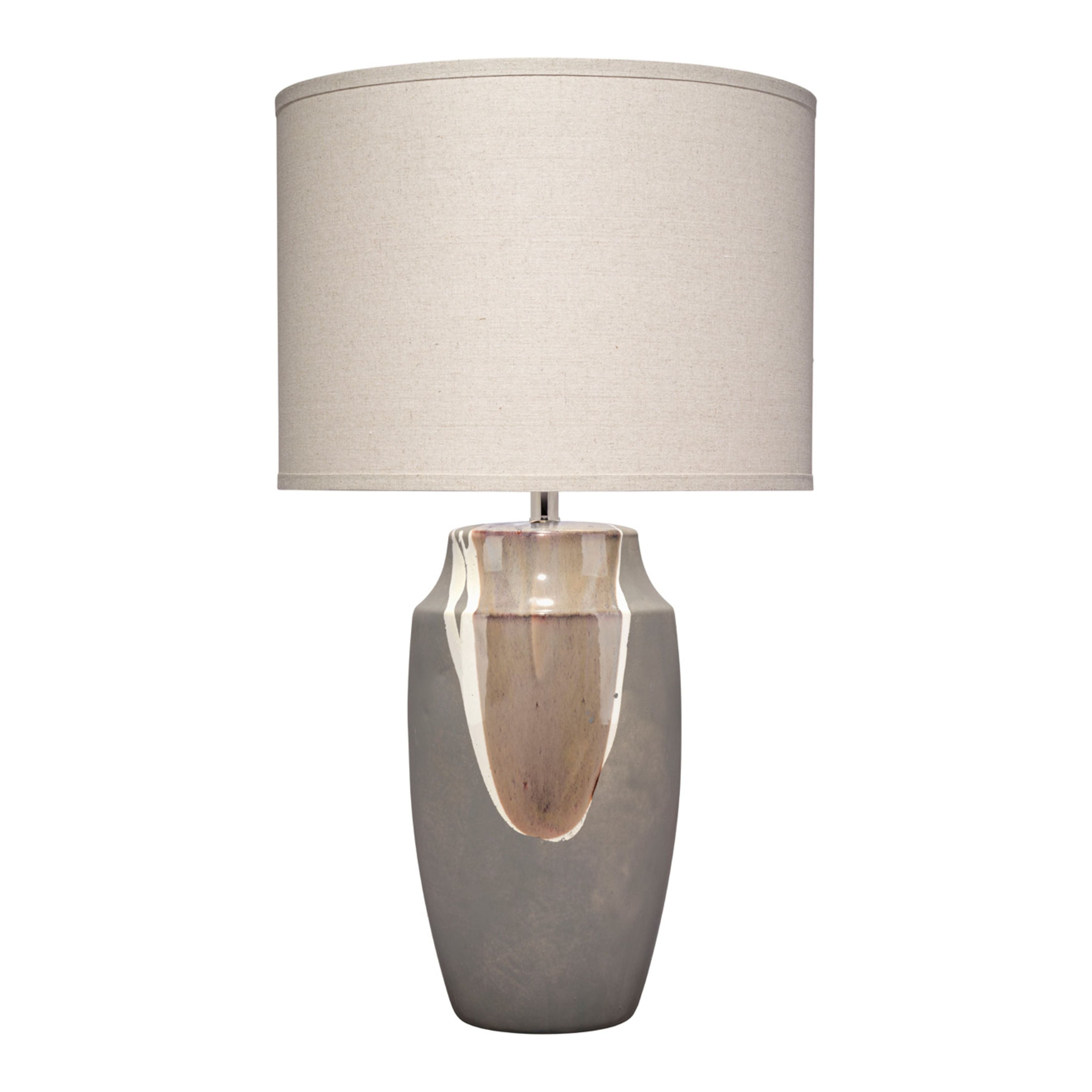 Landslide Ceramic Table Lamp with Linen Shade by Jamie Young