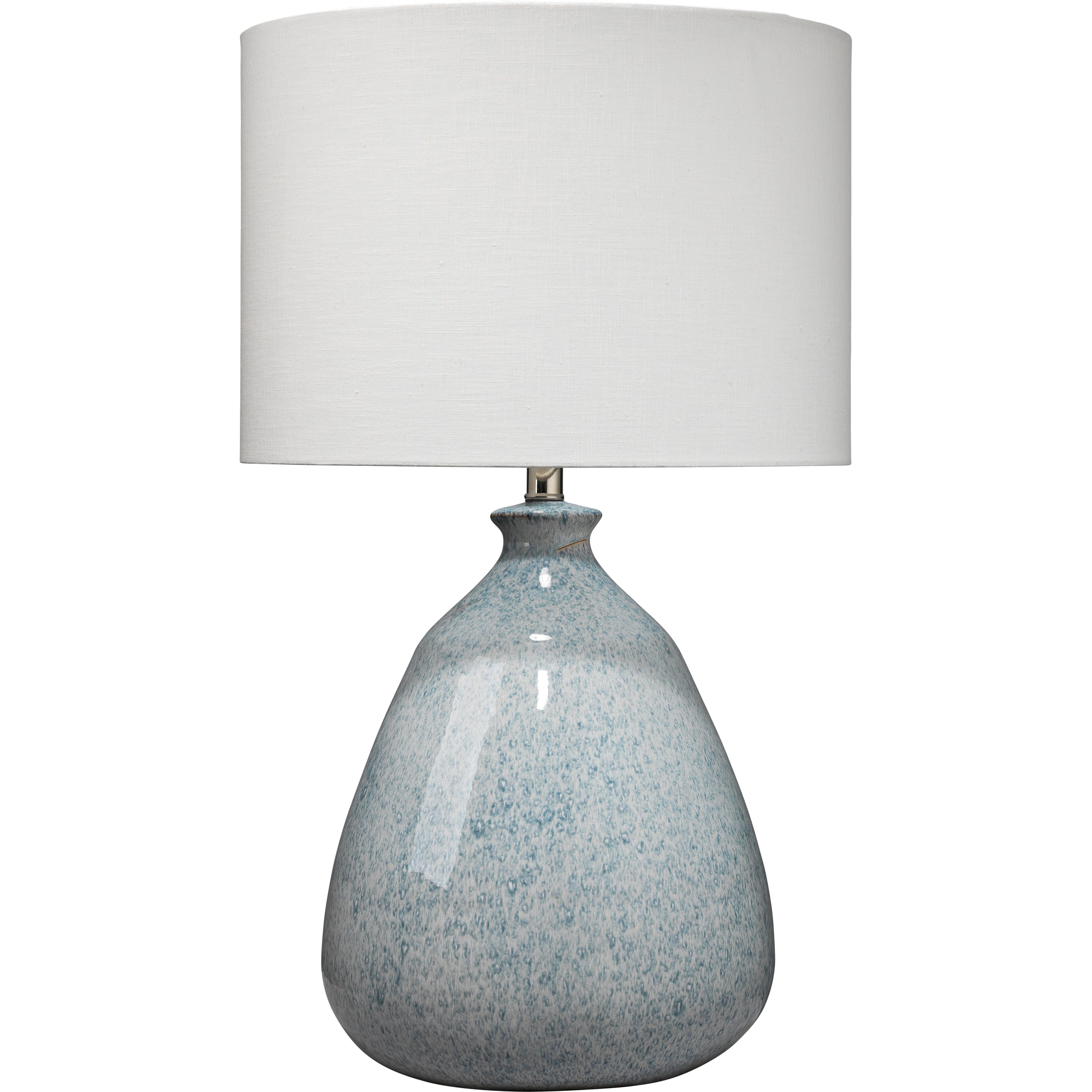 Levi Ceramic Table Lamp with Linen Shade by Jamie Young