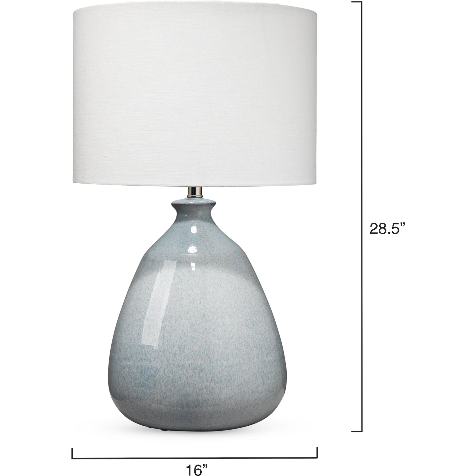 Levi Ceramic Table Lamp with Linen Shade by Jamie Young