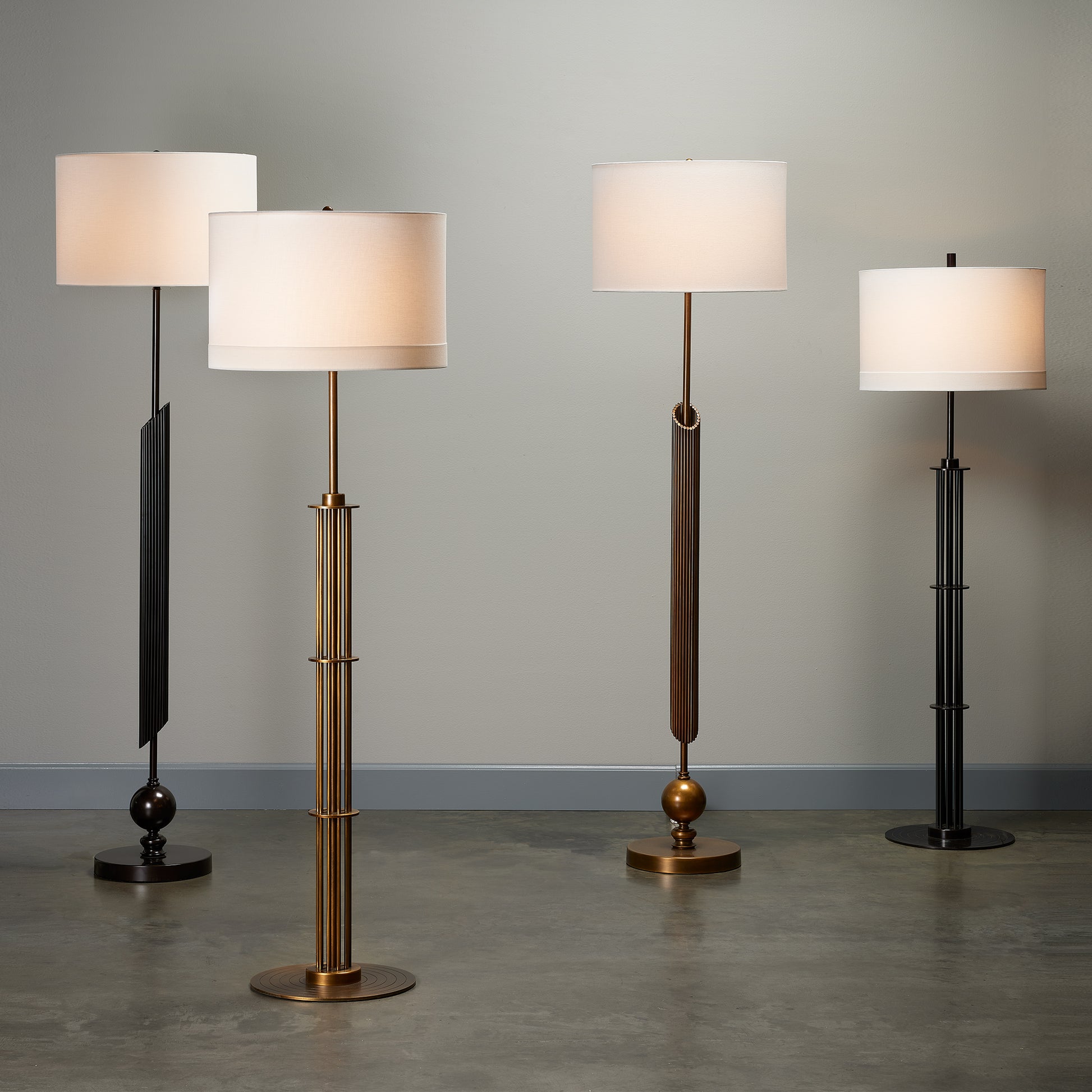 Marcus Floor Lamp, Brass by Jamie Young