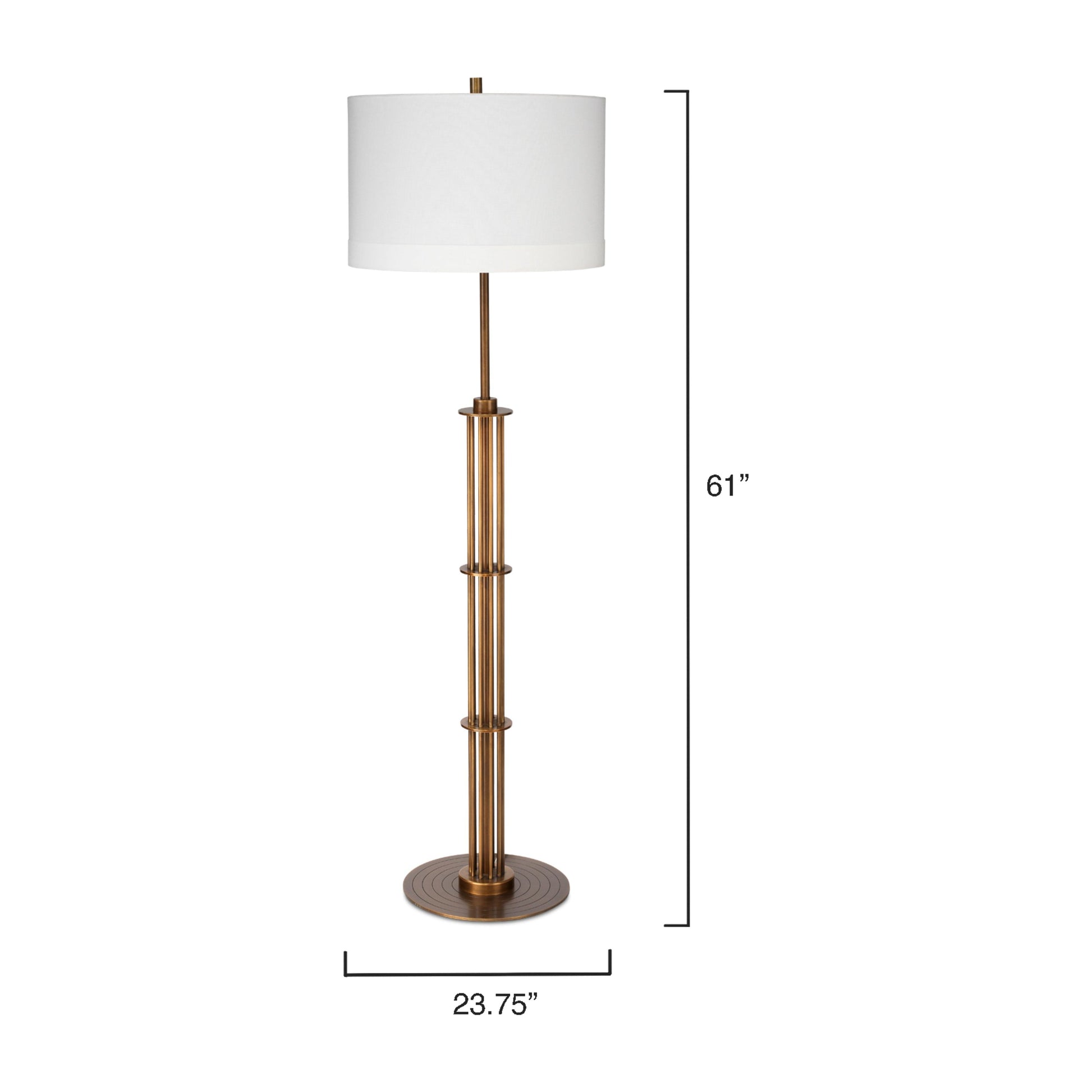 Marcus Floor Lamp, Brass by Jamie Young