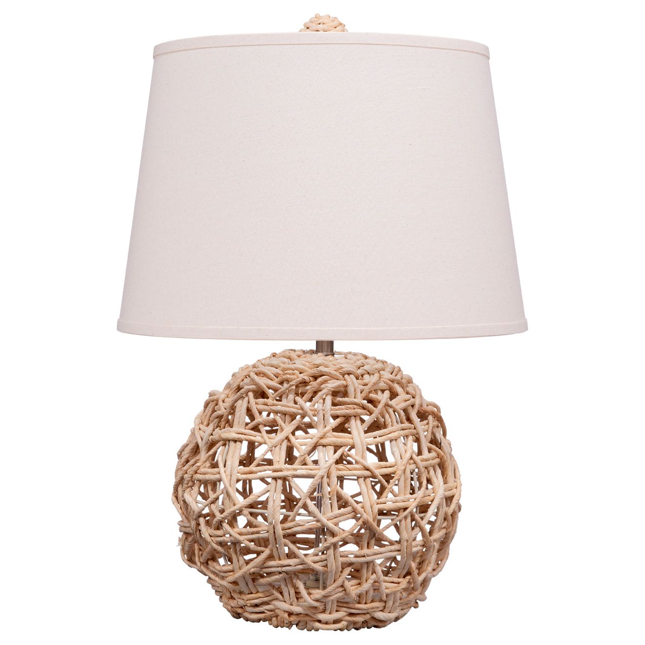 Maui Rope Table Lamp with Linen Shade by Jamie Young