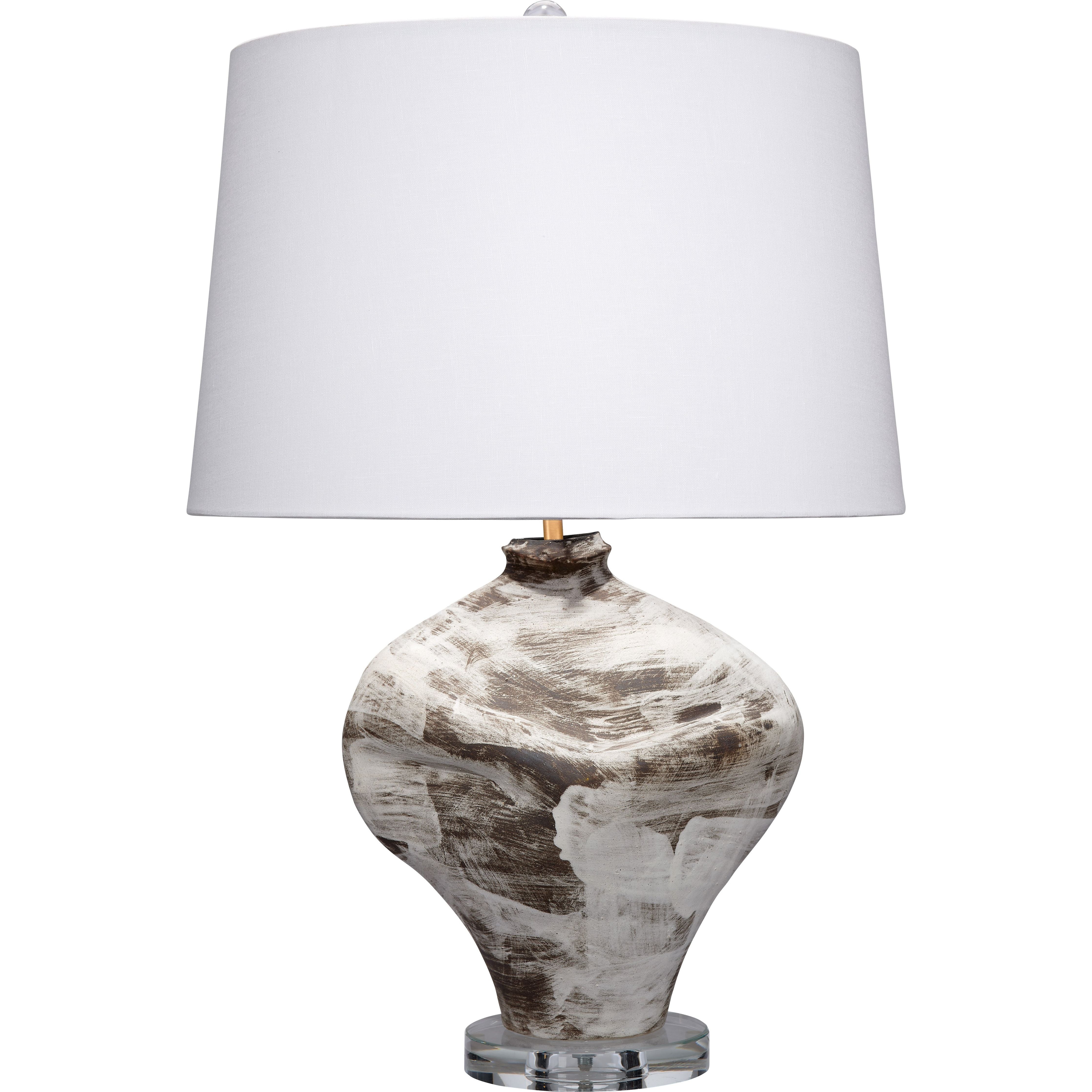 Maurice Ceramic Table Lamp with Linen Shade by Jamie Young
