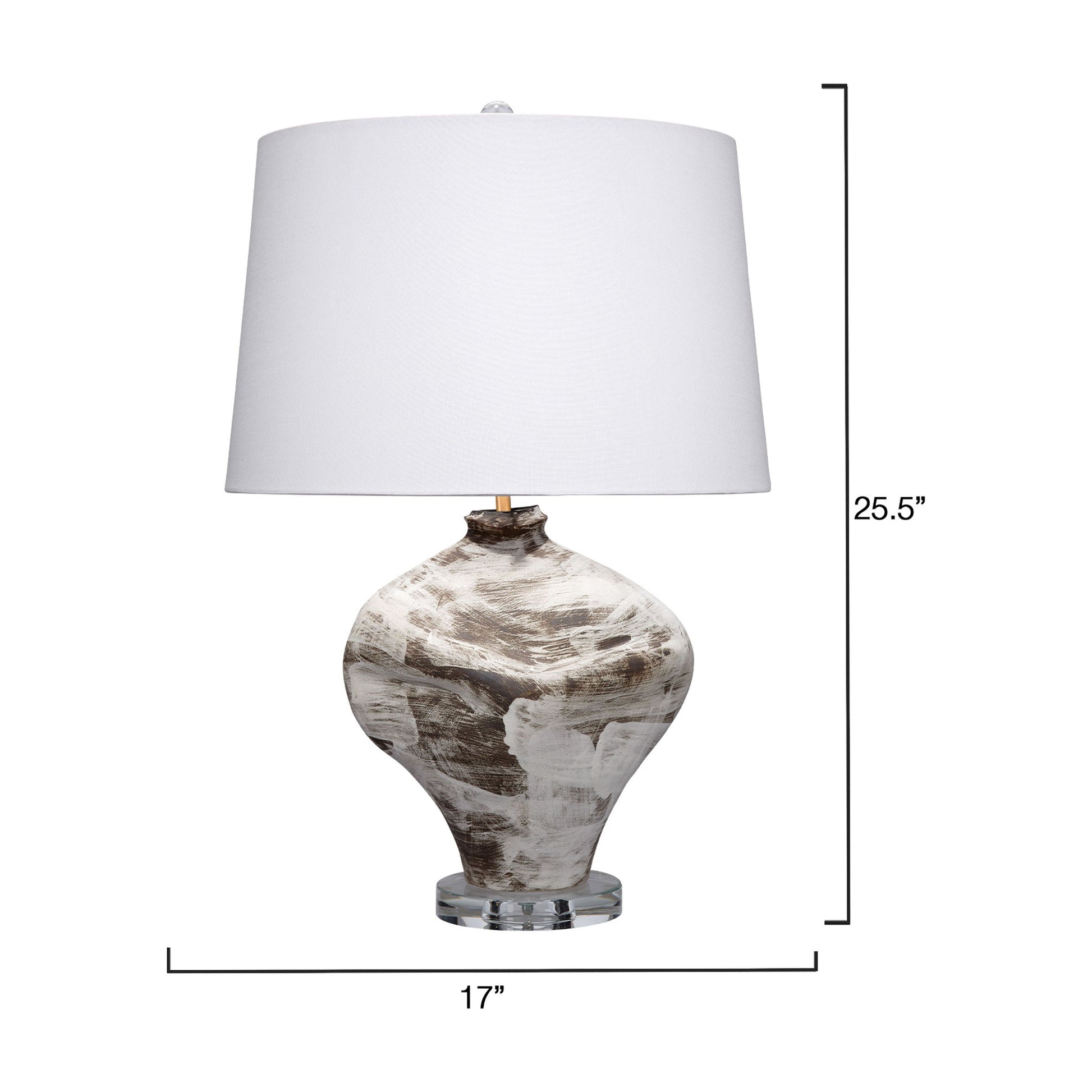 Maurice Ceramic Table Lamp with Linen Shade by Jamie Young
