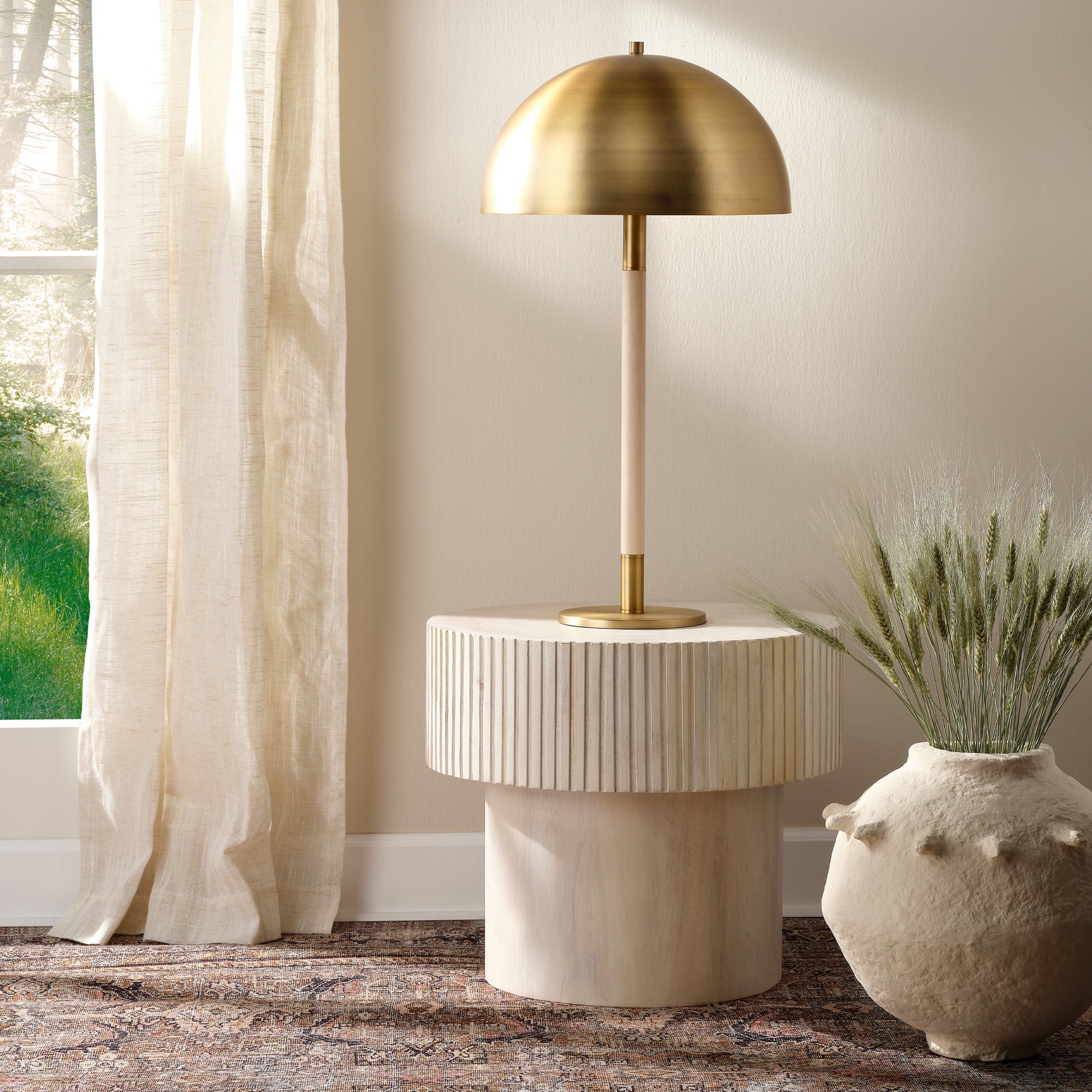 Merlin Wood and Metal Table Lamp by Jamie Young