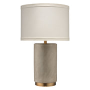Mortar Cement Table Lamp with Linen Shade by Jamie Young