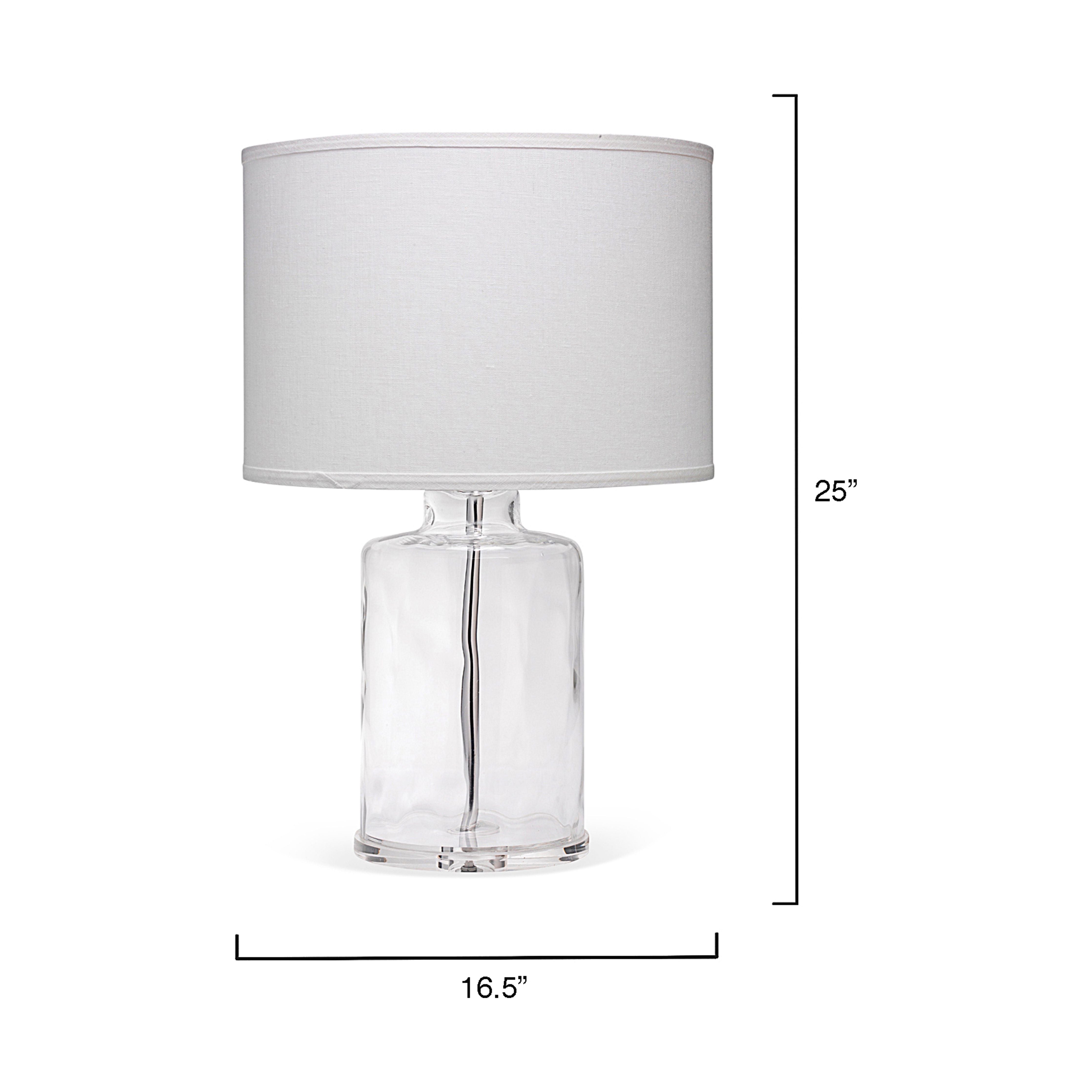 Napa Glass Table Lamp with Linen Shade by Jamie Young