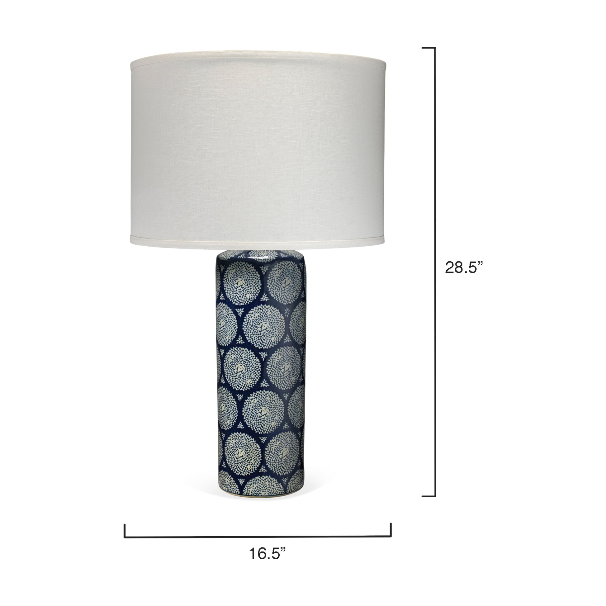 Neva Ceramic Table Lamp with Linen Shade by Jamie Young