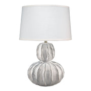 Oceane Gourd Ceramic Table Lamp with Linen Shade by Jamie Young