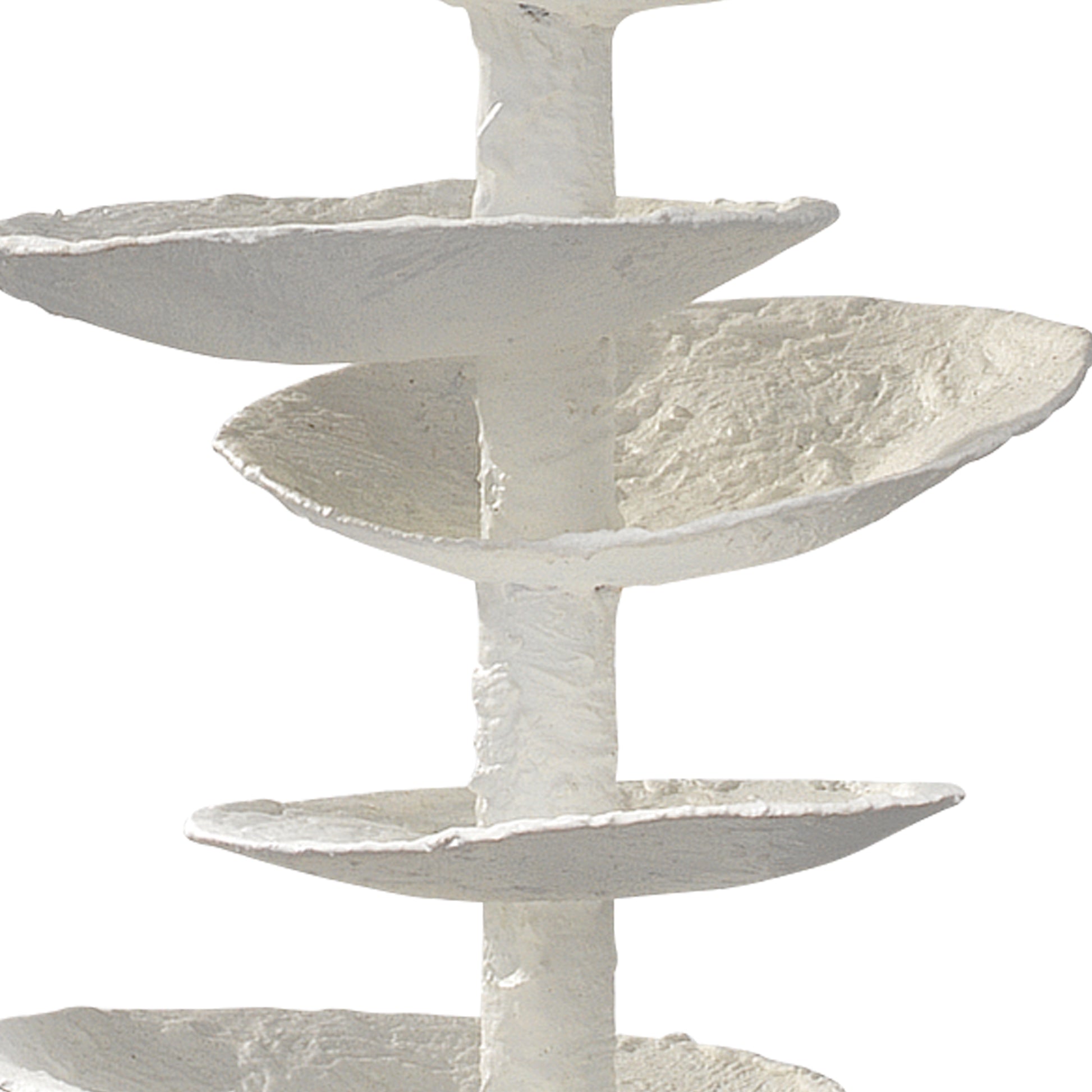 Petals Gesso Table Lamp with Linen Shade by Jamie Young
