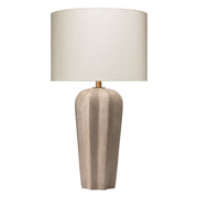 Regal Cement Table Lamp with Linen Shade by Jamie Young