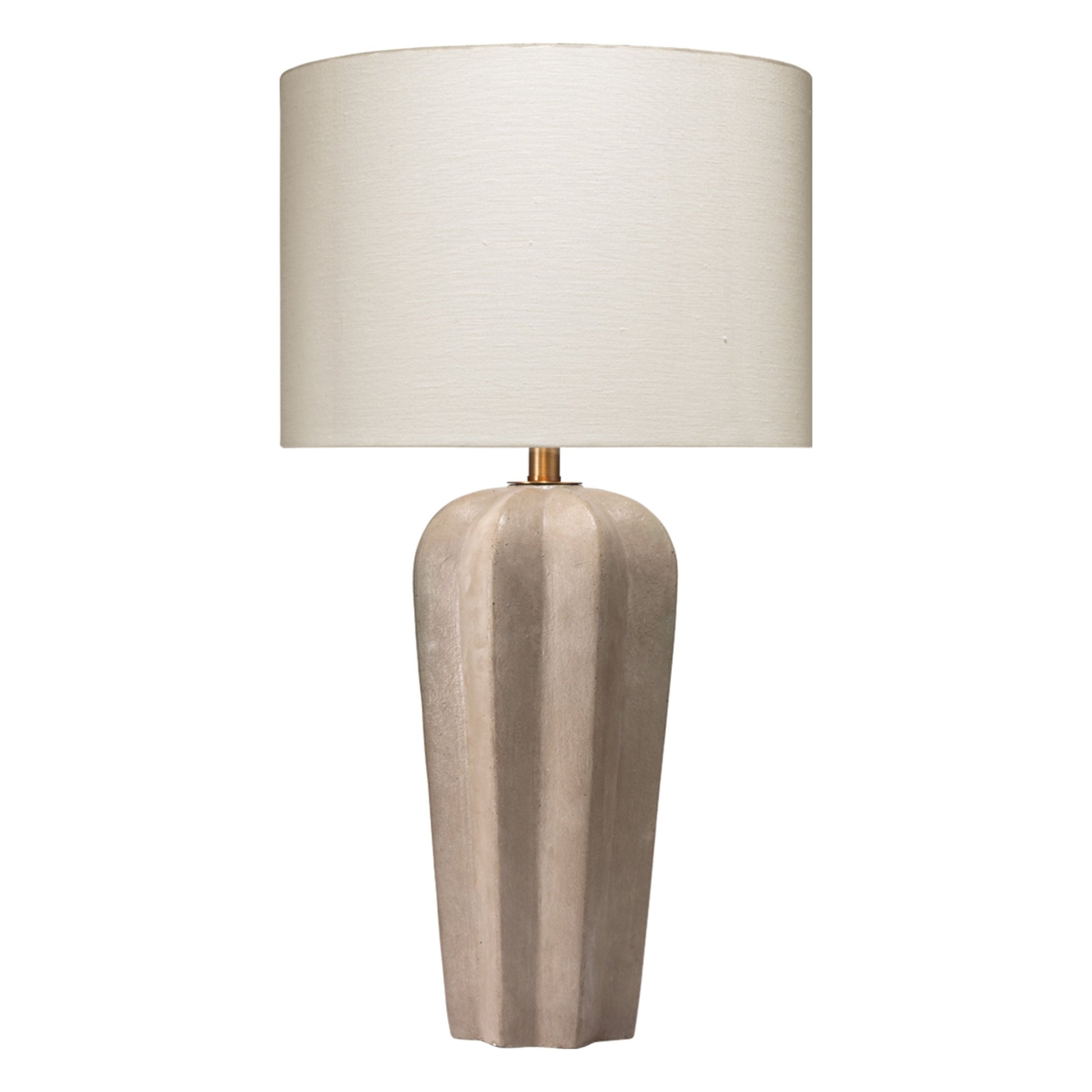 Regal Cement Table Lamp with Linen Shade by Jamie Young