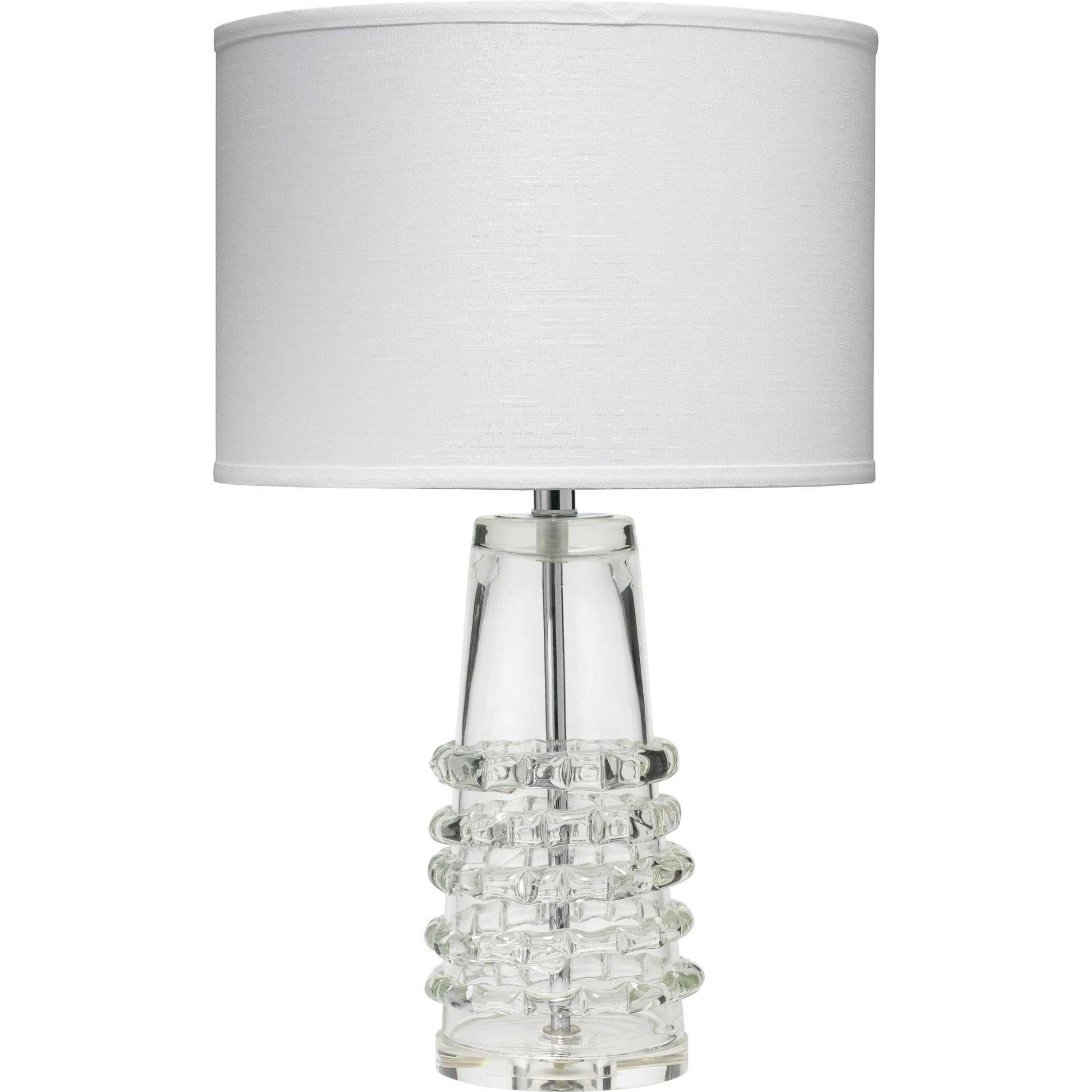 Tall Ribbon Blown-Glass Table Lamp with Linen Shade by Jamie Young