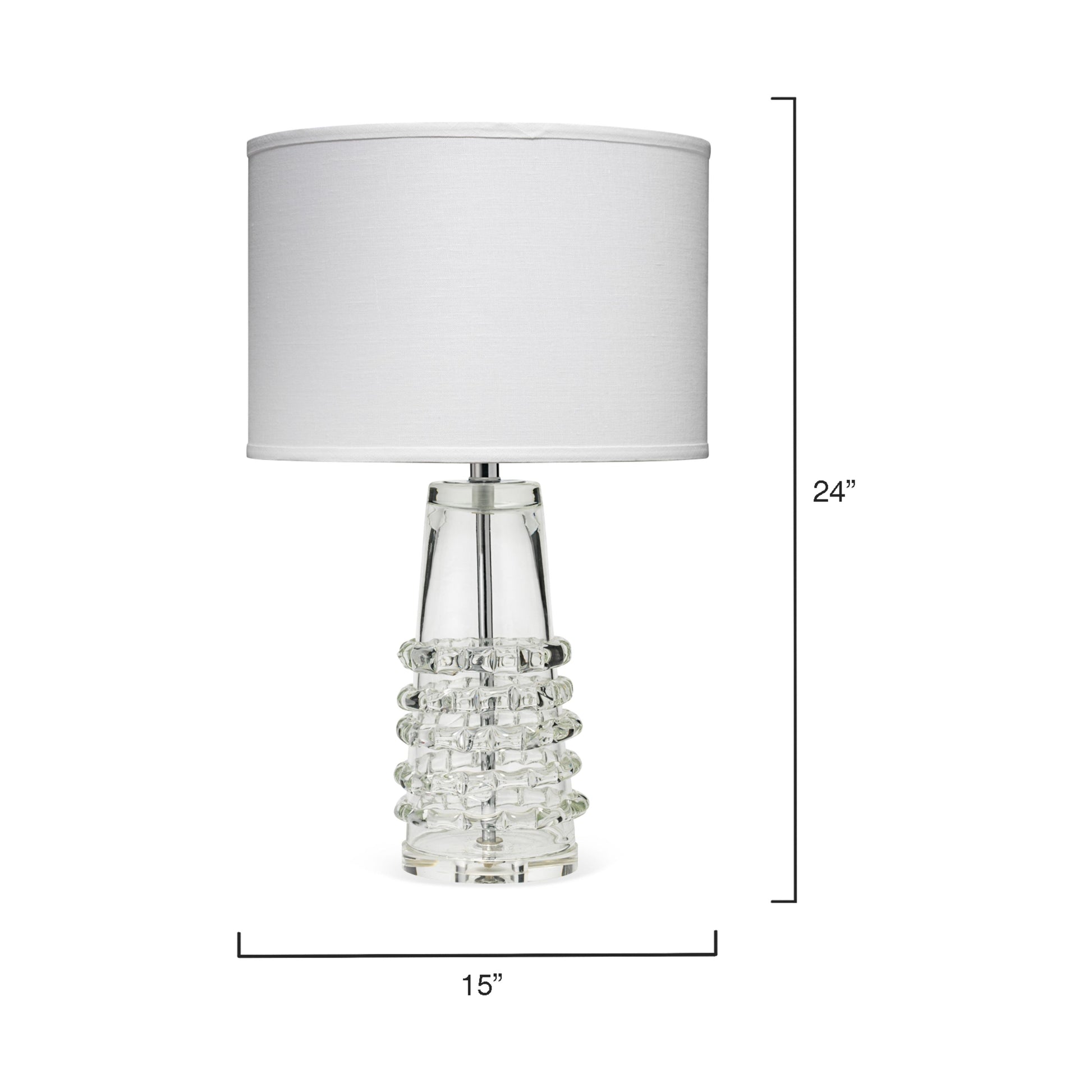 Tall Ribbon Blown-Glass Table Lamp with Linen Shade by Jamie Young