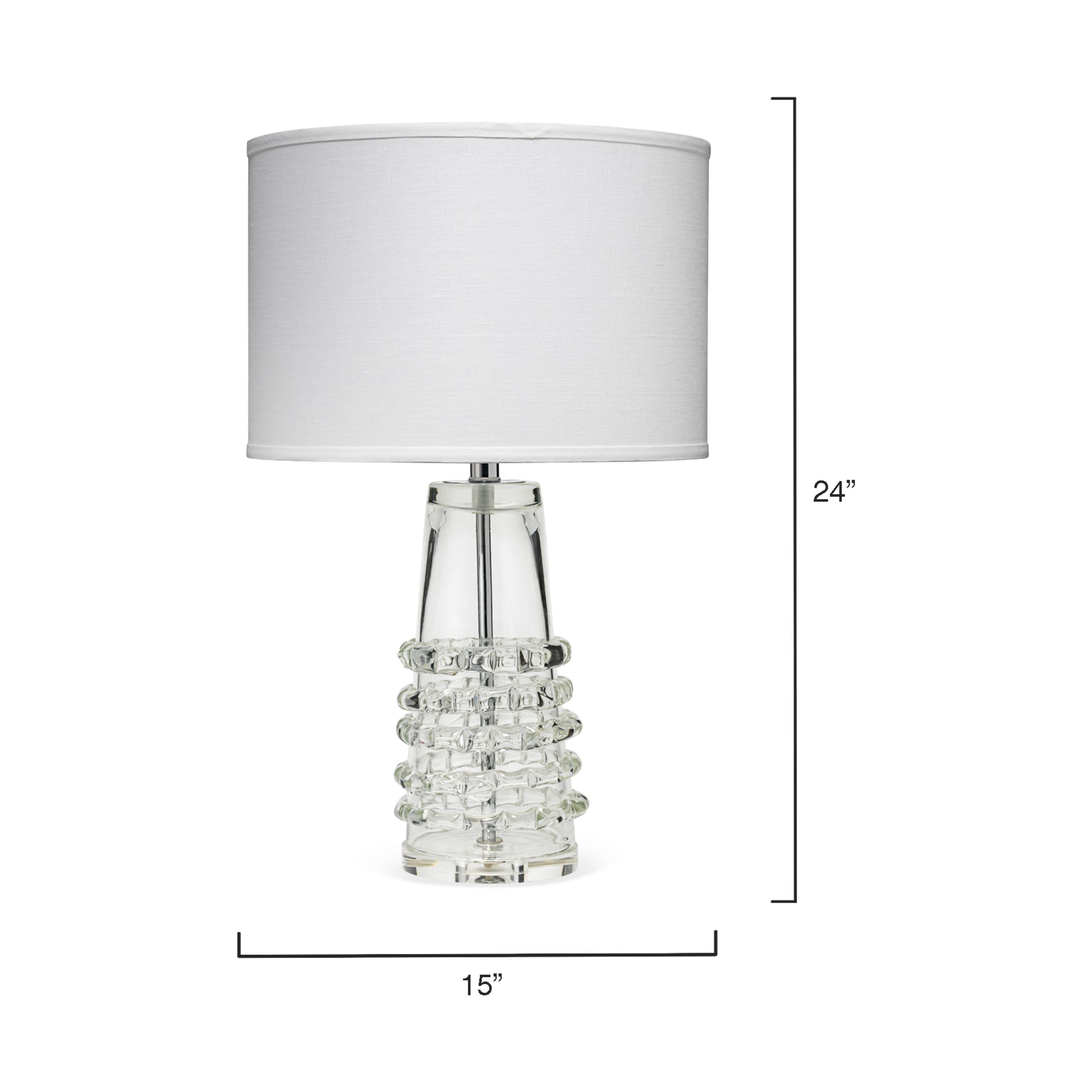 Tall Ribbon Blown-Glass Table Lamp with Linen Shade by Jamie Young