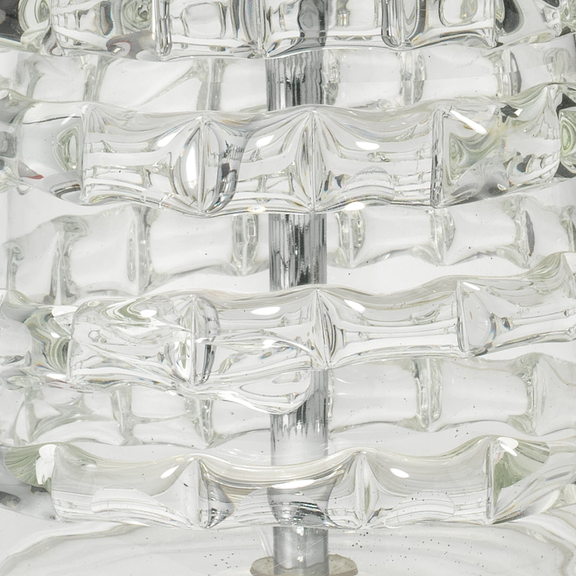 Tall Ribbon Blown-Glass Table Lamp with Linen Shade by Jamie Young