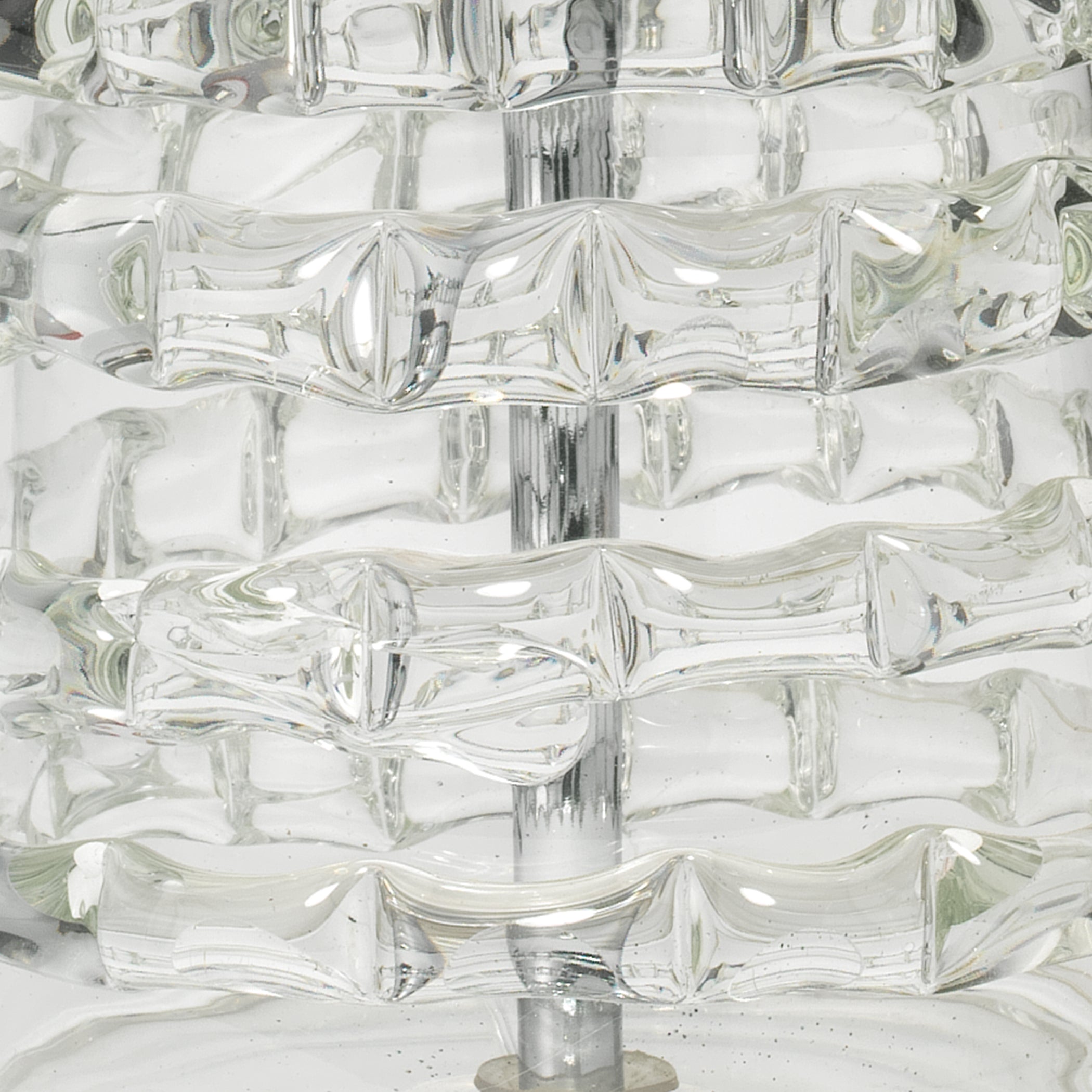 Tall Ribbon Blown-Glass Table Lamp with Linen Shade by Jamie Young