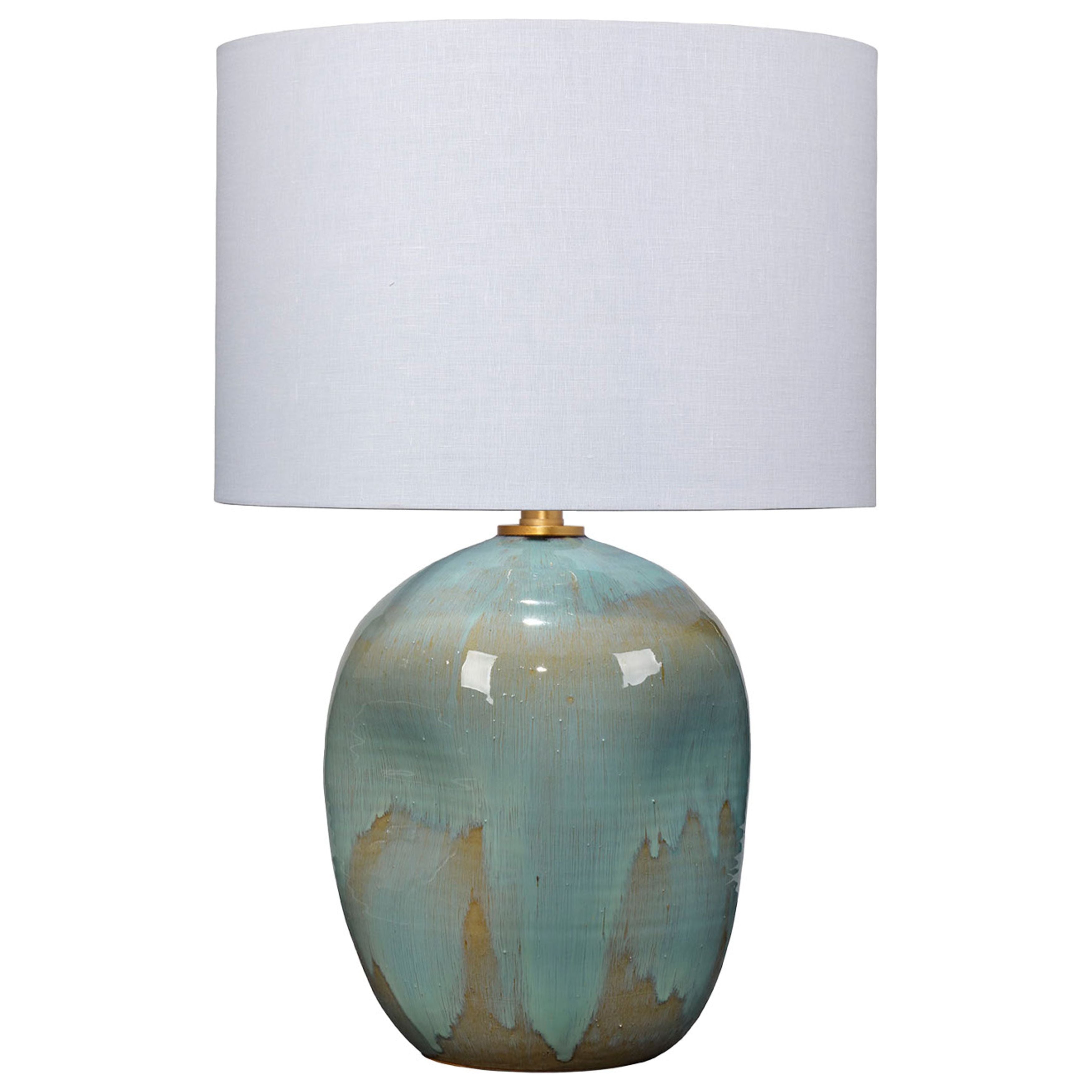 Salvador Ceramic Table Lamp with Linen Shade by Jamie Young