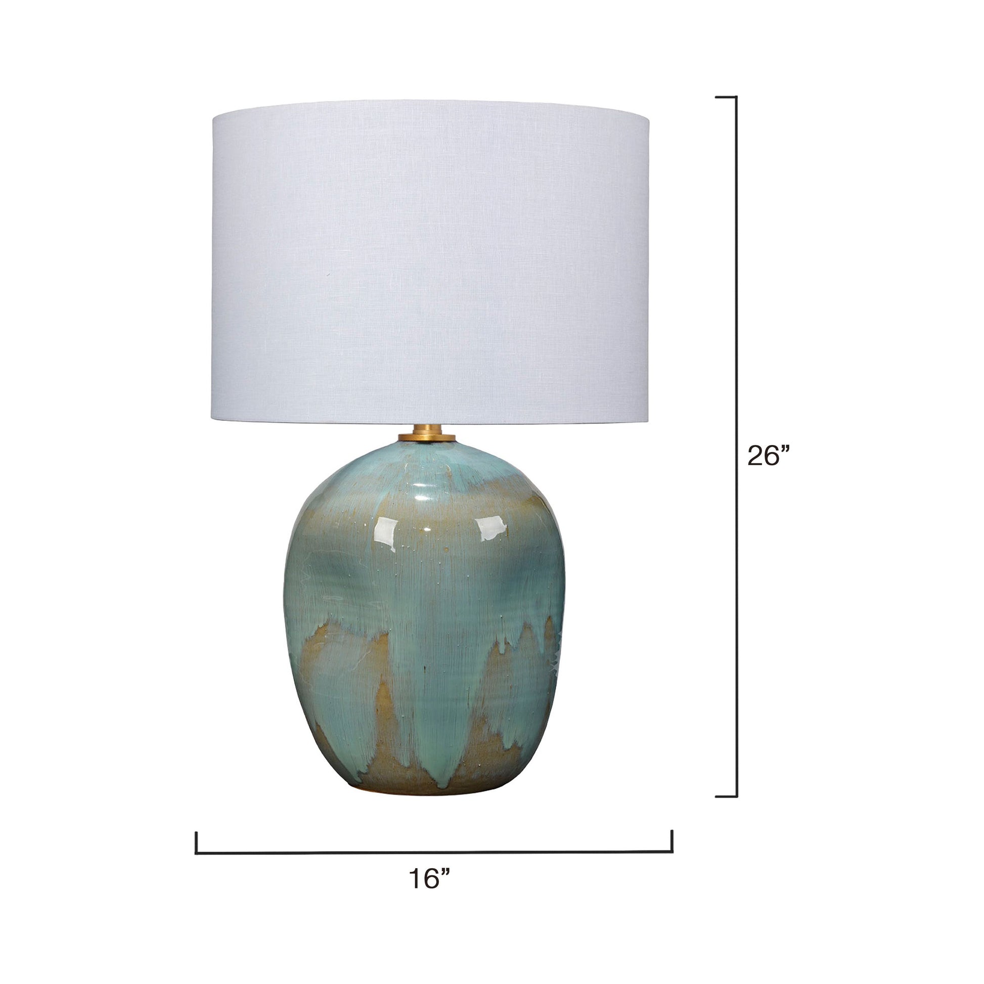 Salvador Ceramic Table Lamp with Linen Shade by Jamie Young