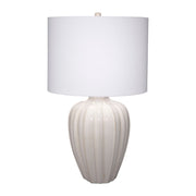 Seraphina Ceramic Table Lamp with Linen Shade by Jamie Young