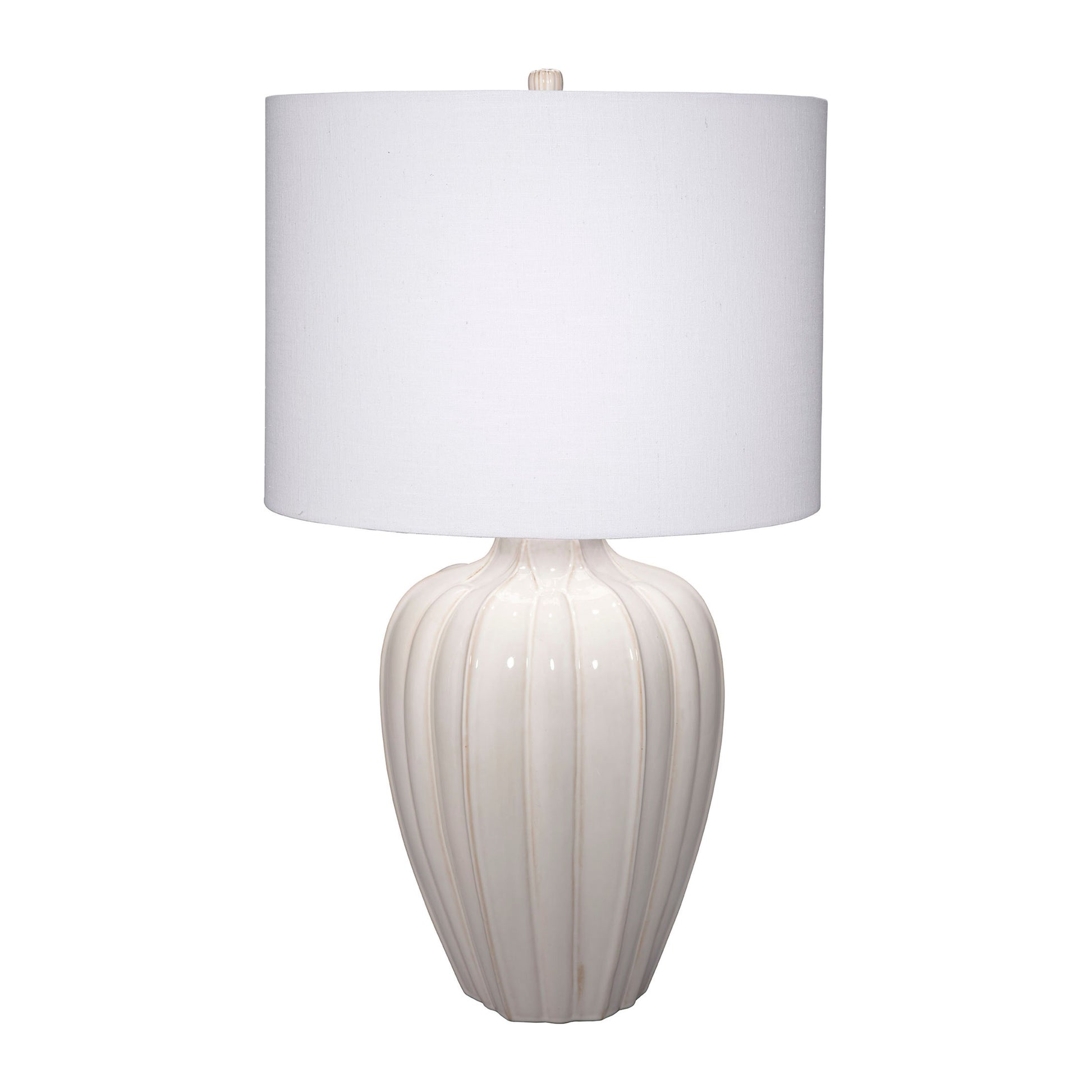 Seraphina Ceramic Table Lamp with Linen Shade by Jamie Young