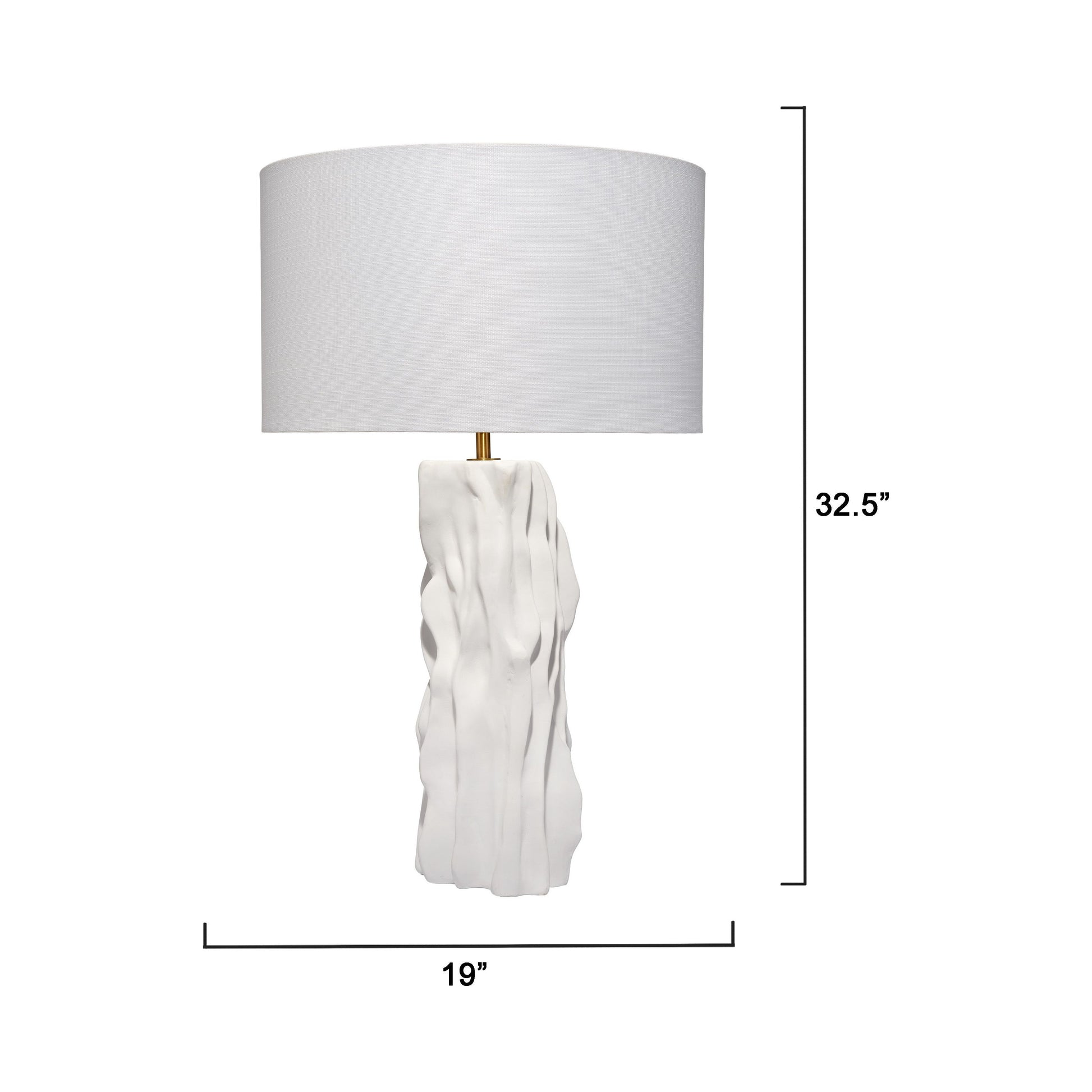 Sweetwood Ceramid Table Lamp with Linen Shade by Jamie Young