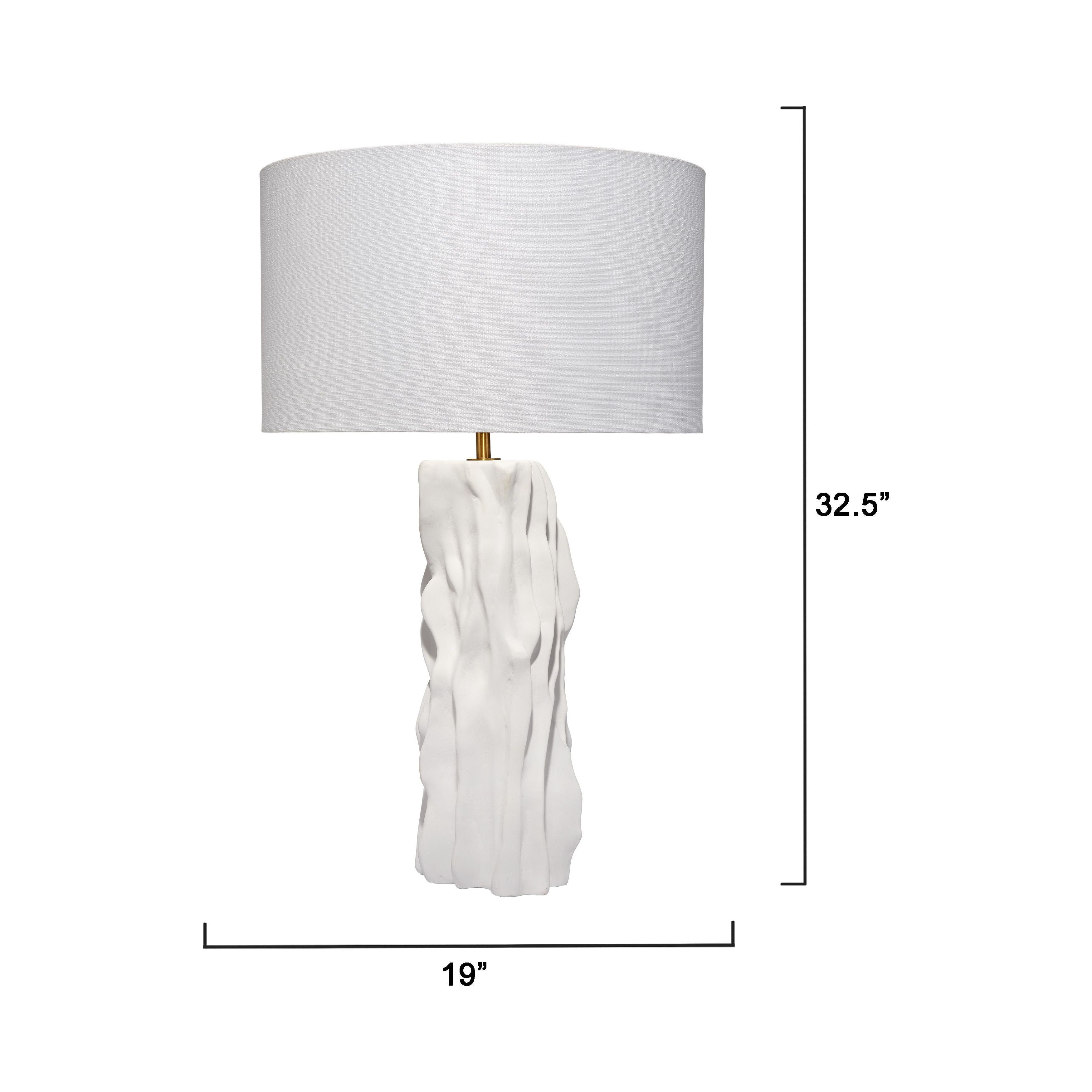 Sweetwood Ceramid Table Lamp with Linen Shade by Jamie Young