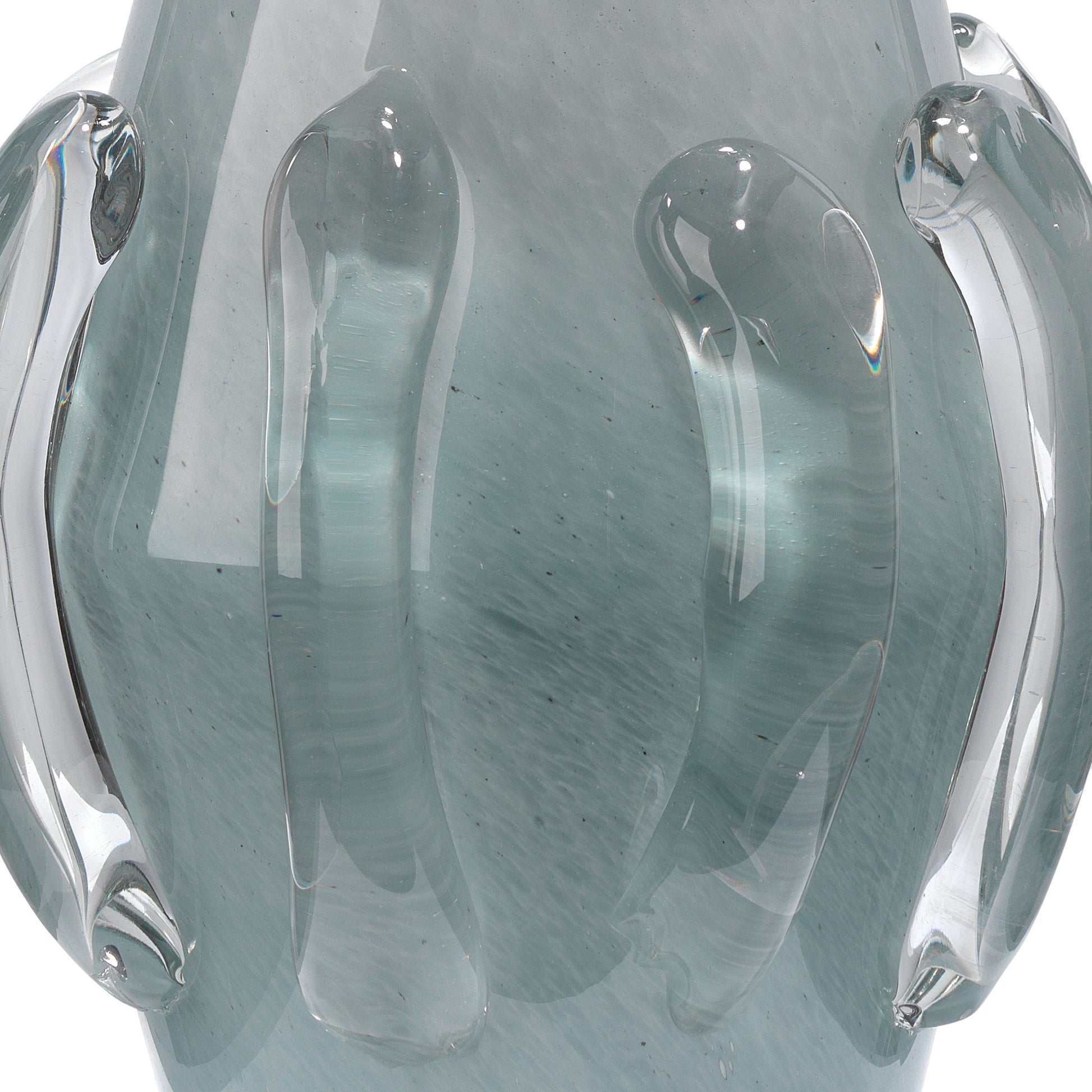 Talon Glass Table Lamp with Linen Shade by Jamie Young
