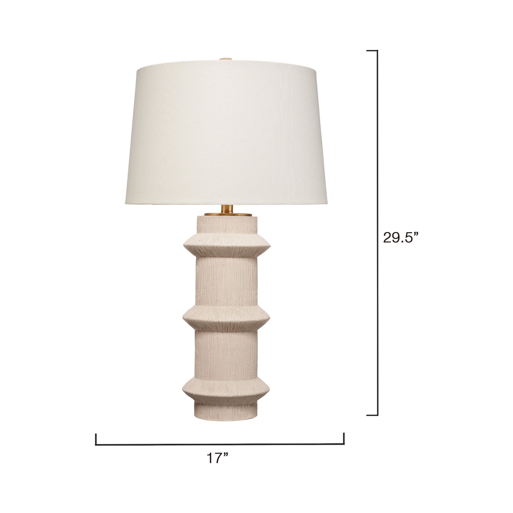 Trousdale Polyresin Table Lamp with Linen Shade by Jamie Young
