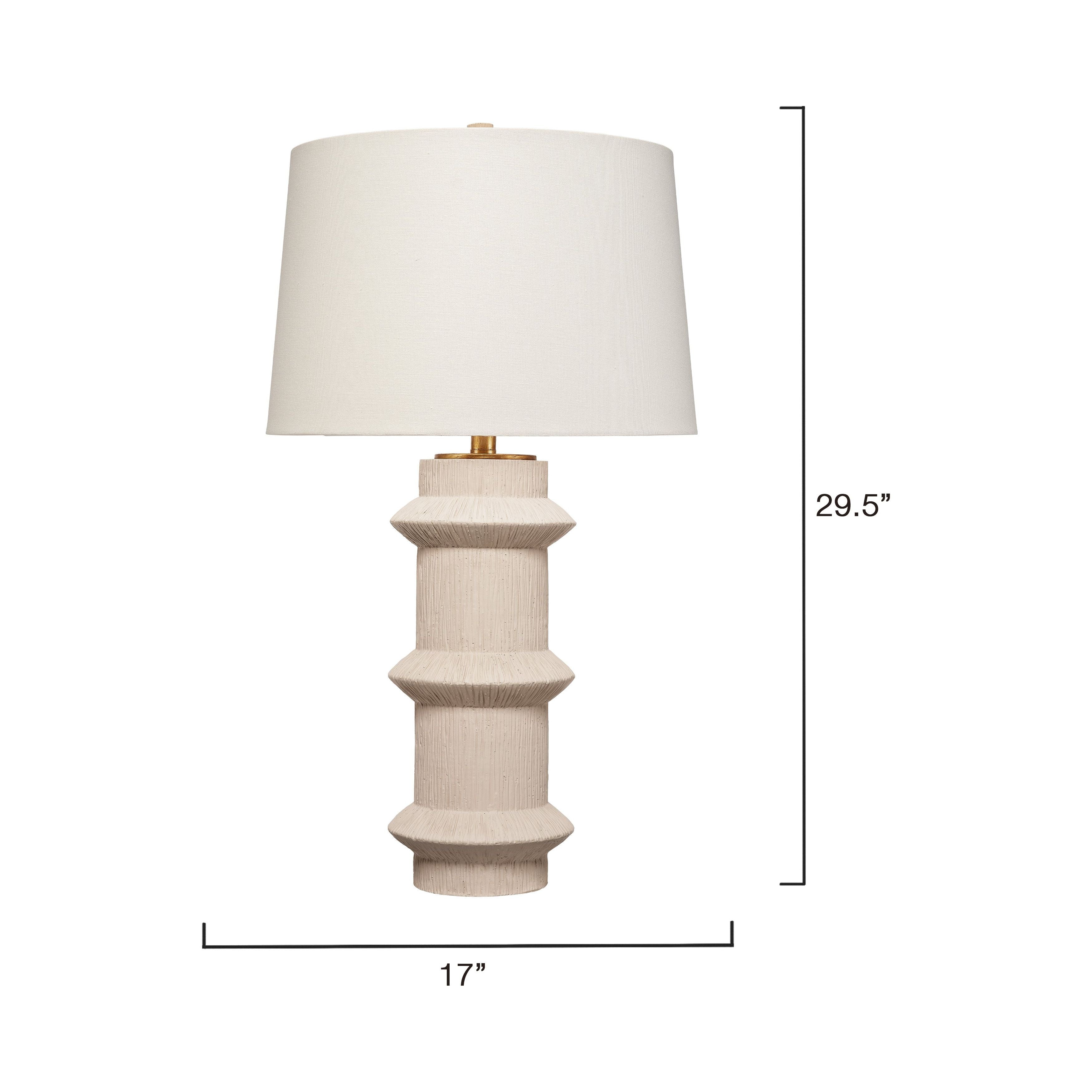 Trousdale Polyresin Table Lamp with Linen Shade by Jamie Young