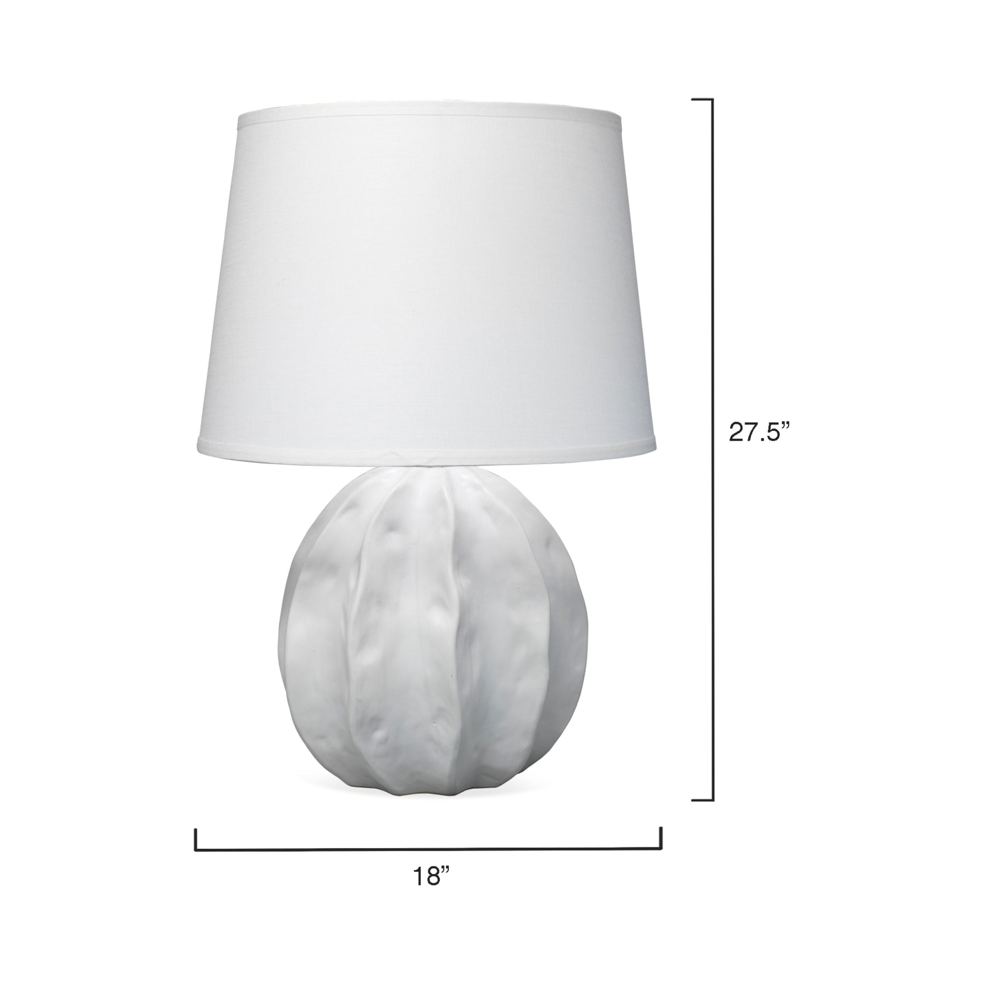 Urchin Ceramic Table Lamp with Linen Shade by Jamie Young