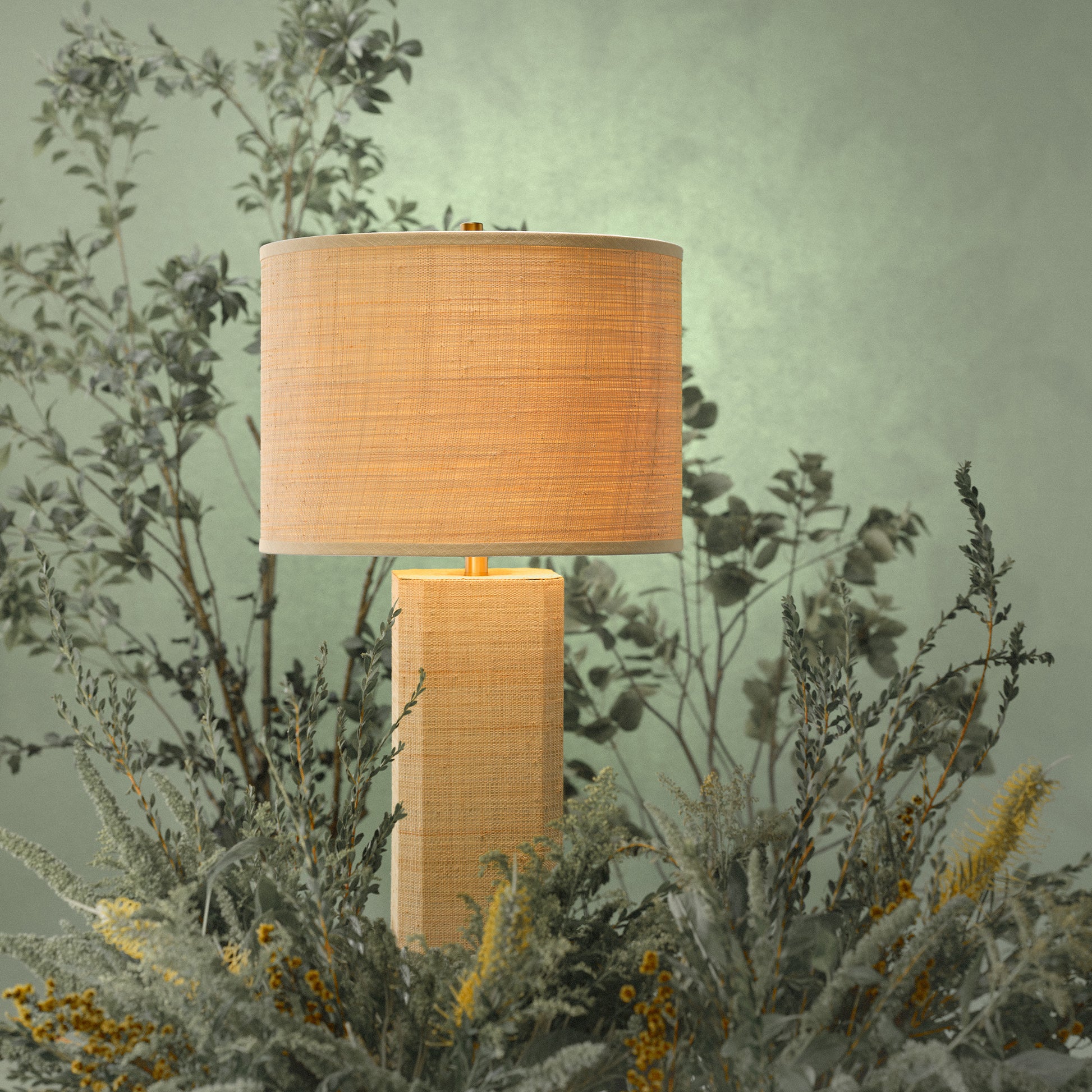 Utopia Raffia Table Lamp with Raffia Shade by Jamie Young