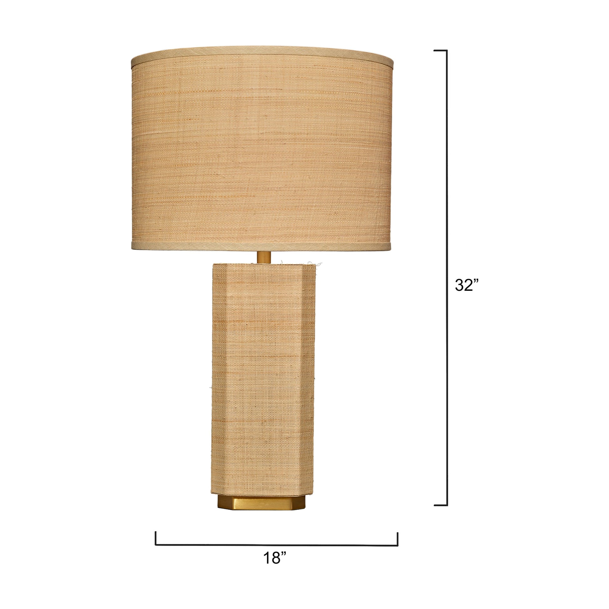 Utopia Raffia Table Lamp with Raffia Shade by Jamie Young