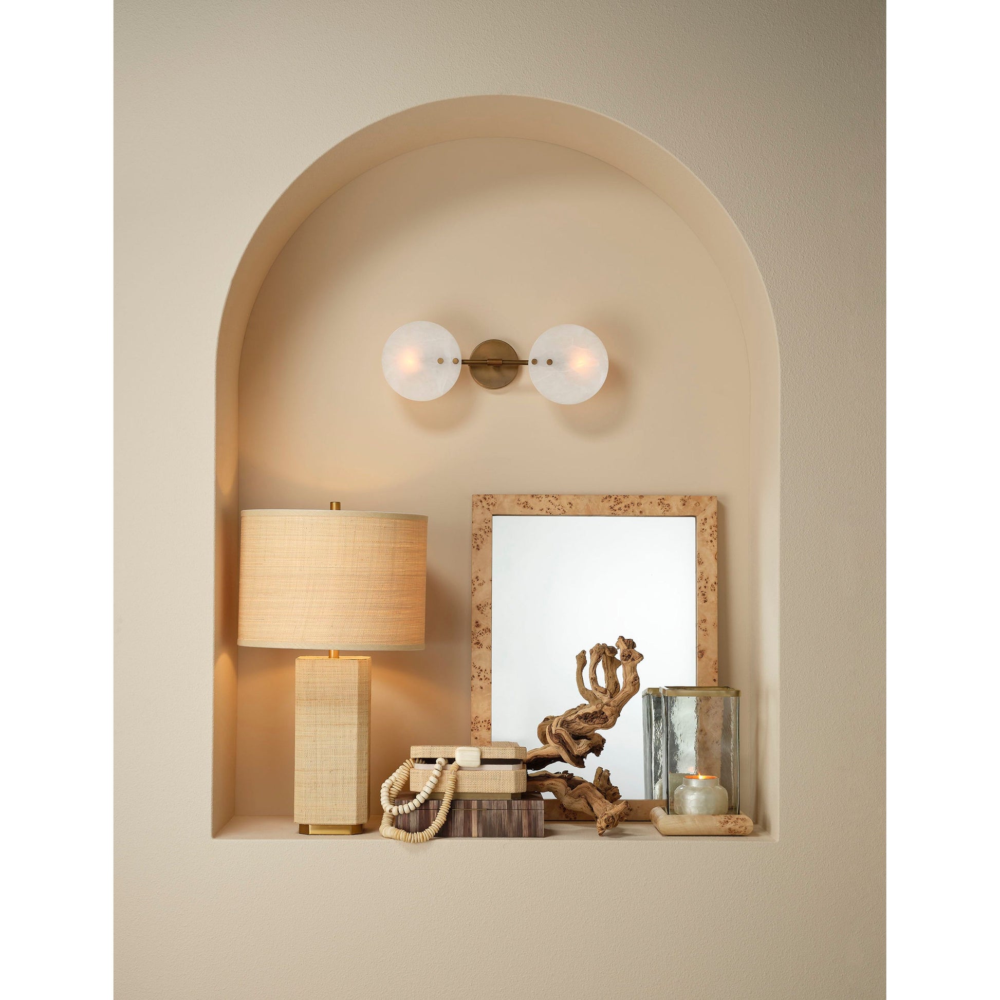 Utopia Raffia Table Lamp with Raffia Shade by Jamie Young
