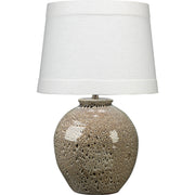 Vagabond Ceramic Table Lamp with Linen Shade by Jamie Young
