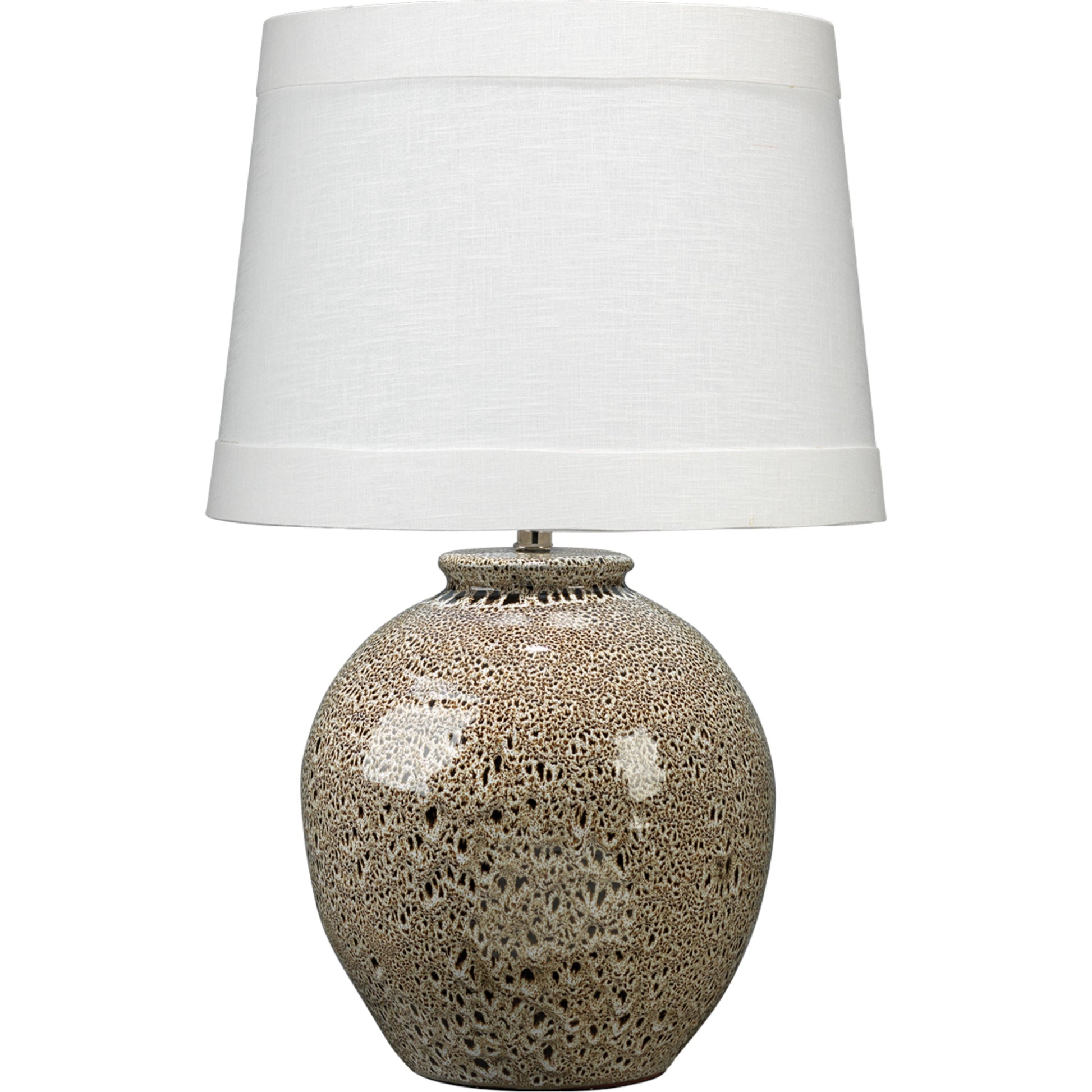 Vagabond Ceramic Table Lamp with Linen Shade by Jamie Young