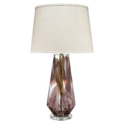 Watercolor Glass Table Lamp with Linen Shade by Jamie Young