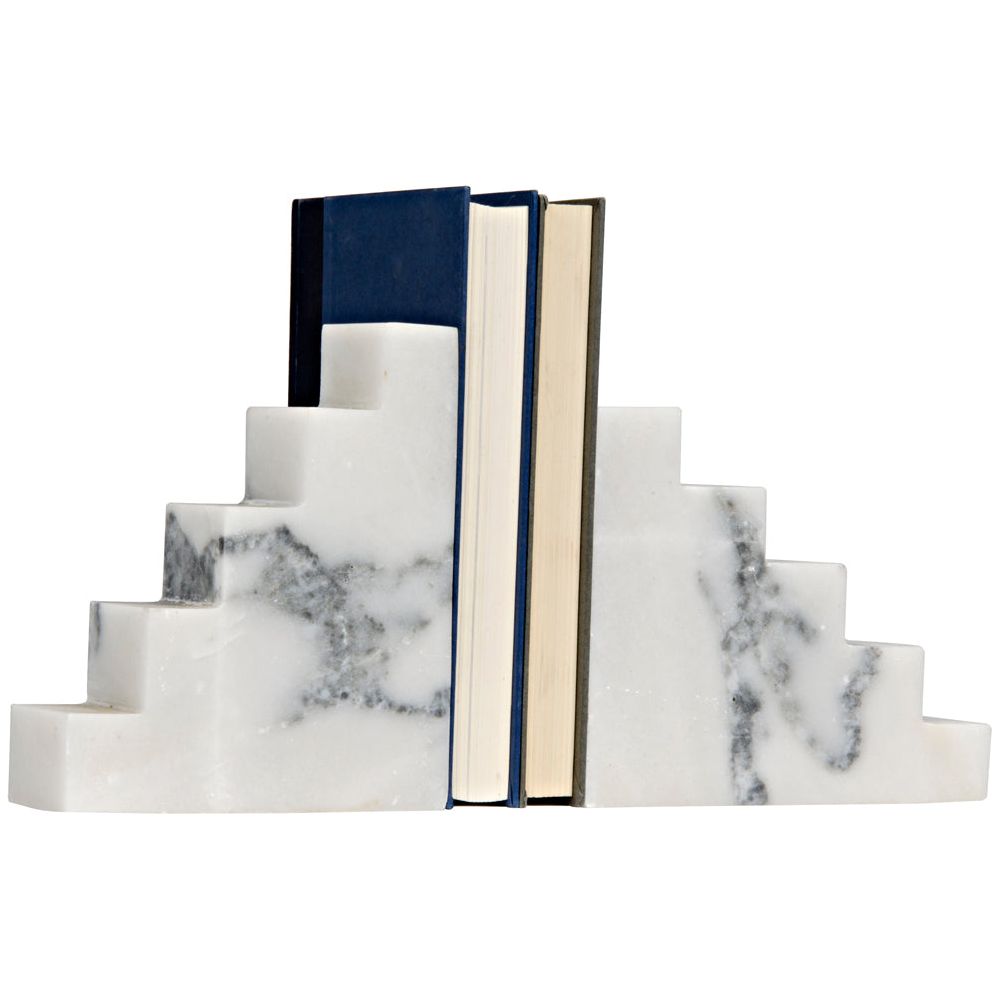 Step Bookends – Ivory & Olive