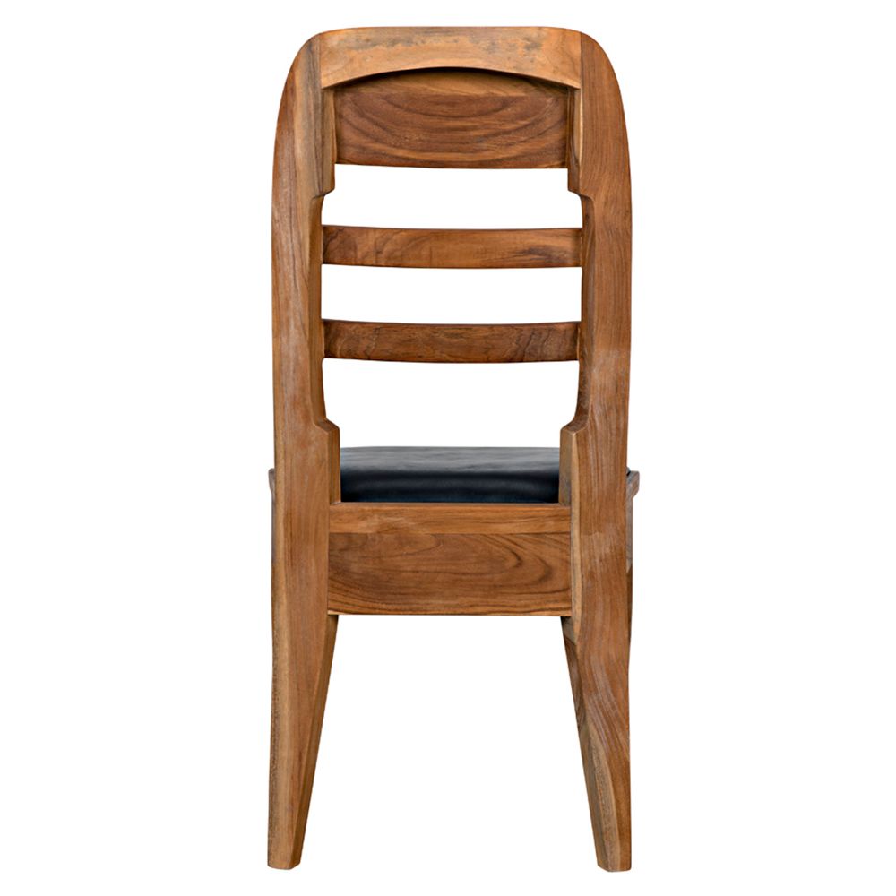 Laila Chair, Teak with Leather by NOIR