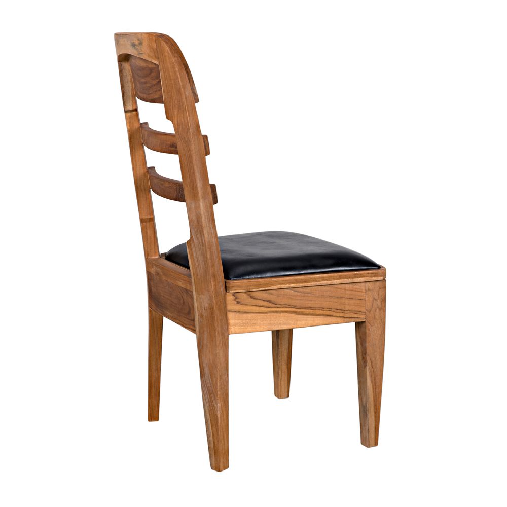 Laila Chair, Teak with Leather by NOIR
