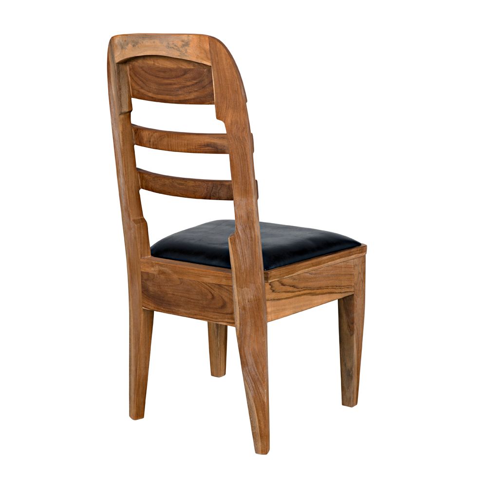 Laila Chair, Teak with Leather by NOIR