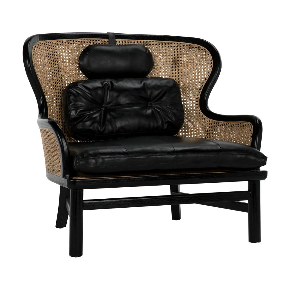 Marabu Chair, Charcoal Black with Leather by NOIR