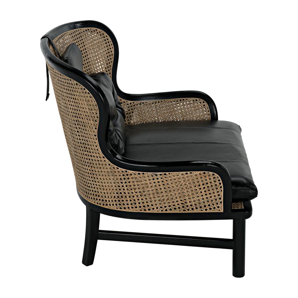 Marabu Chair, Charcoal Black with Leather by NOIR