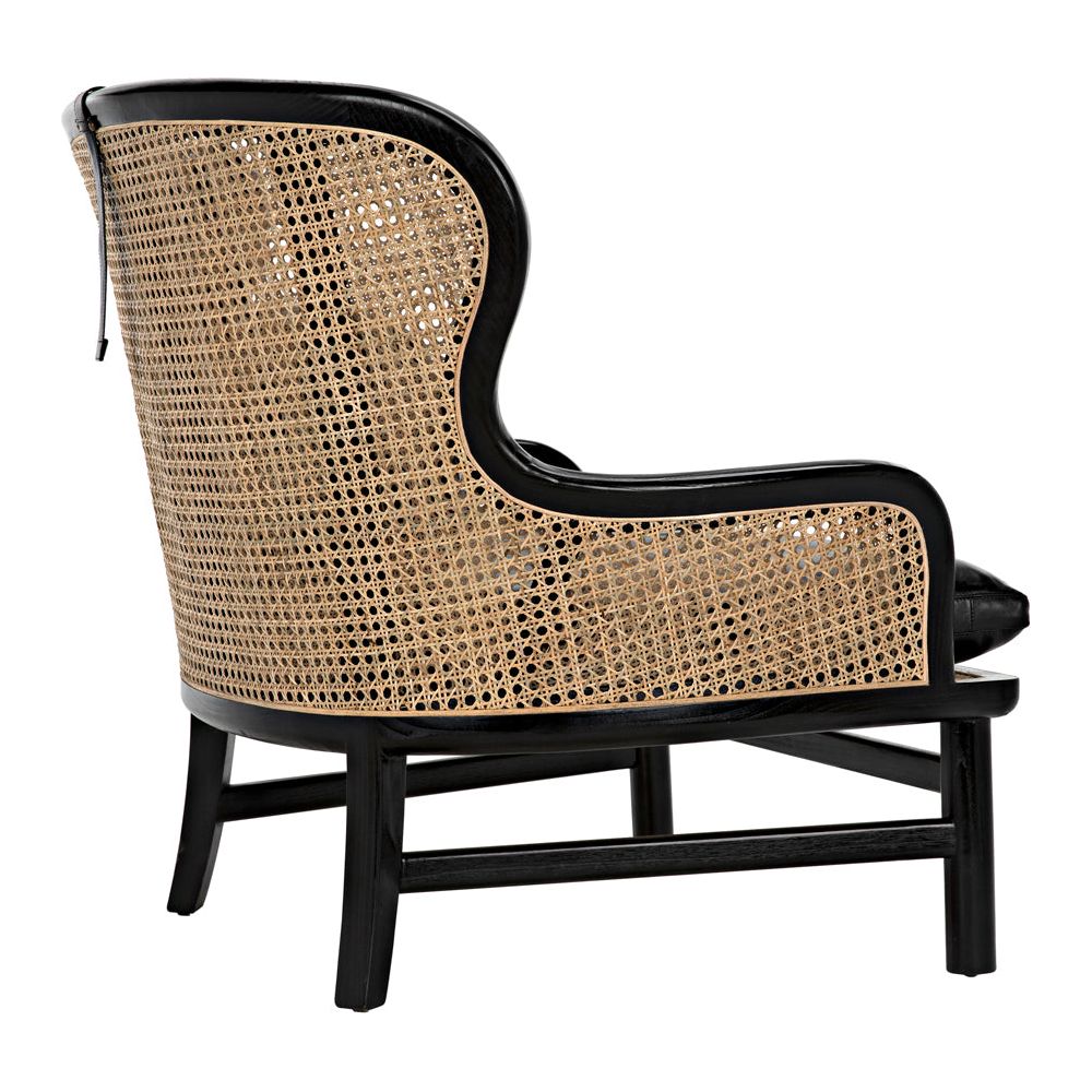 Marabu Chair, Charcoal Black with Leather by NOIR