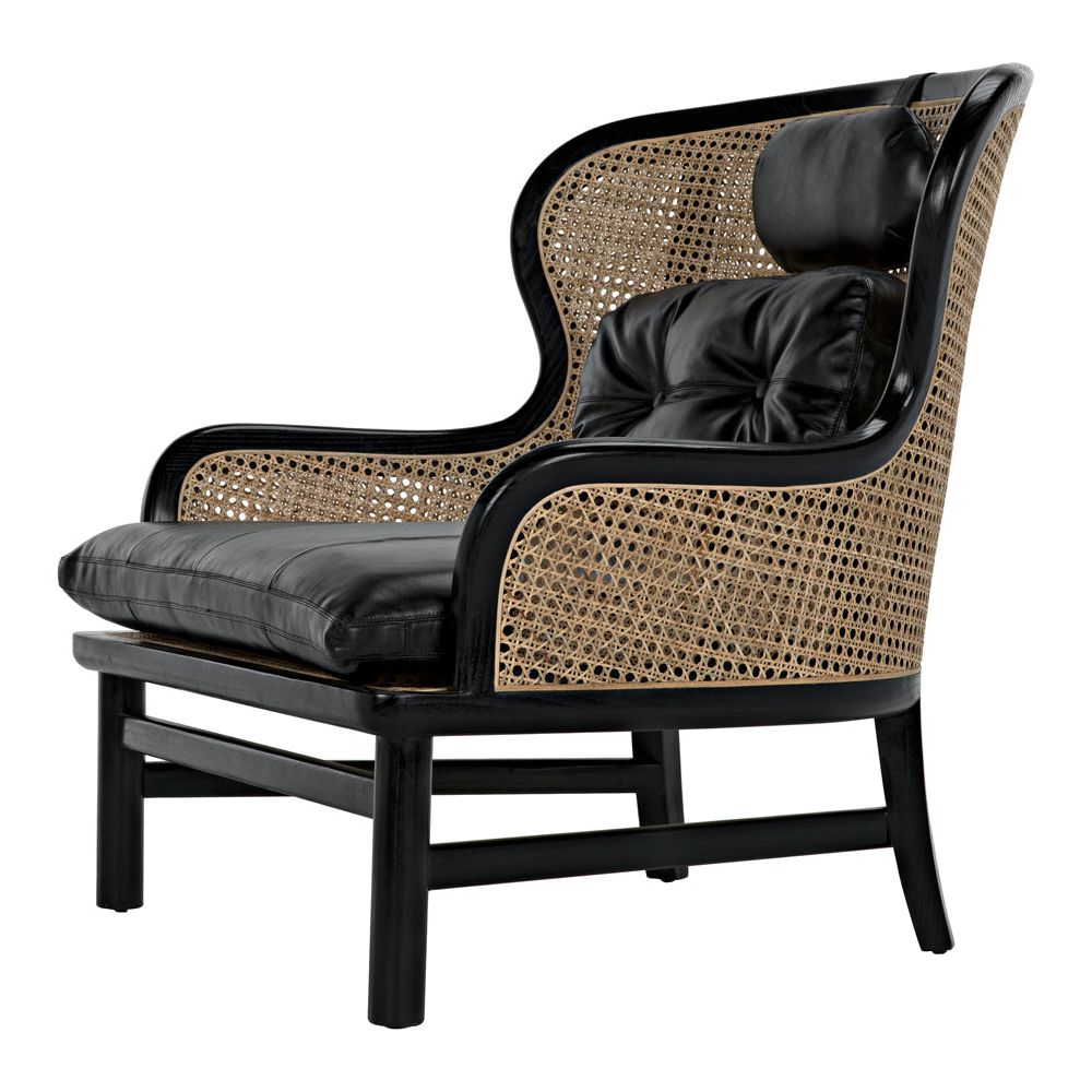 Marabu Chair, Charcoal Black with Leather by NOIR