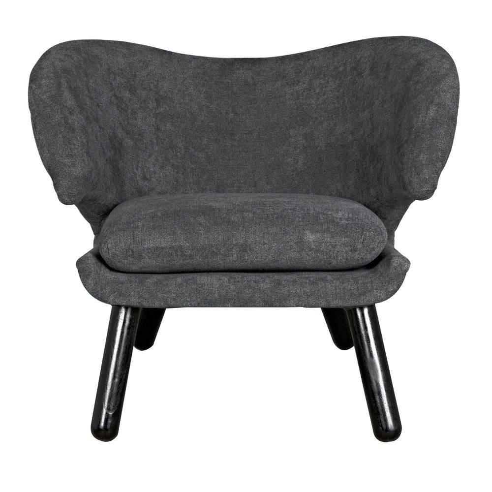 Valerie Chair with Grey Fabric by NOIR